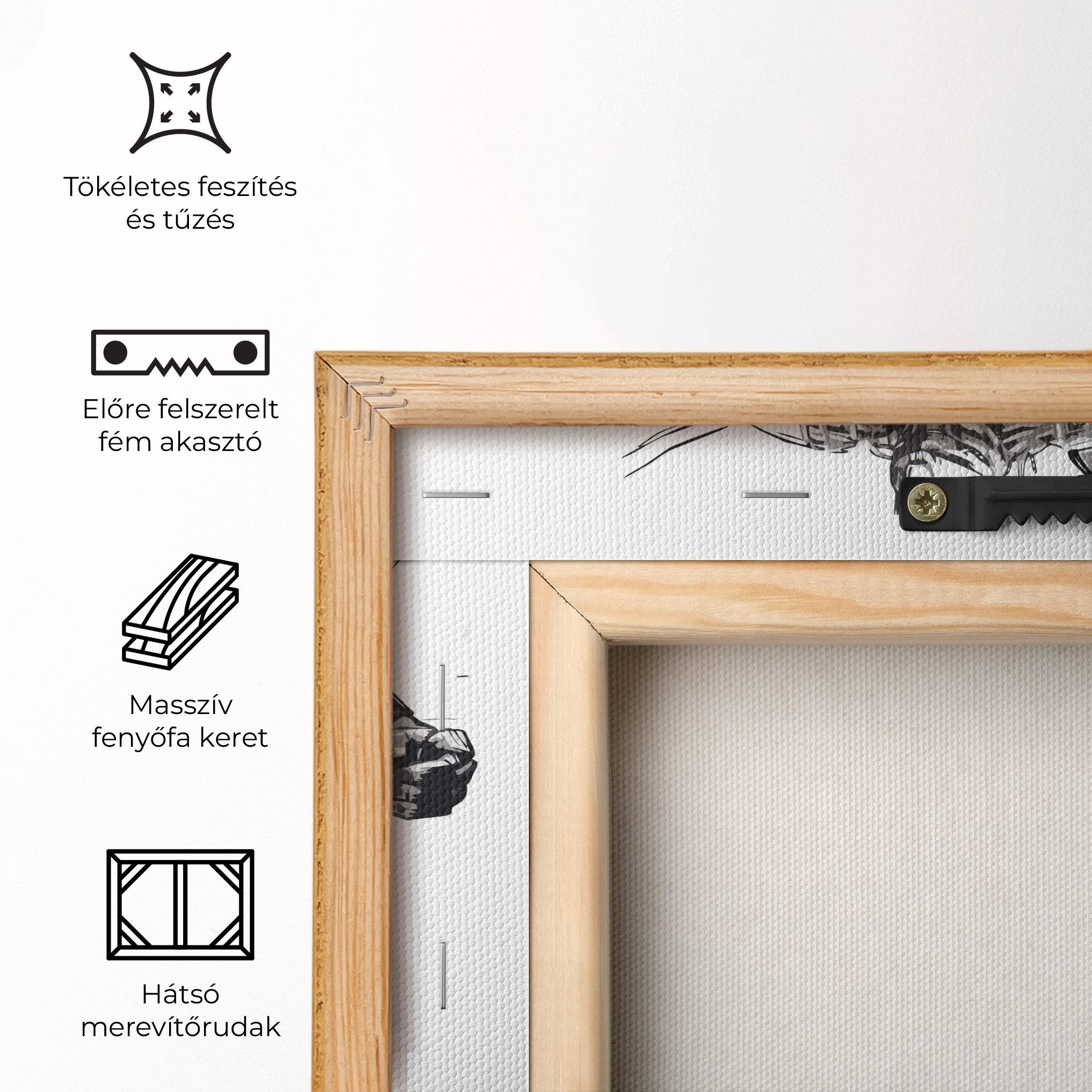 Vászonkép Grey White Robot mockup 5