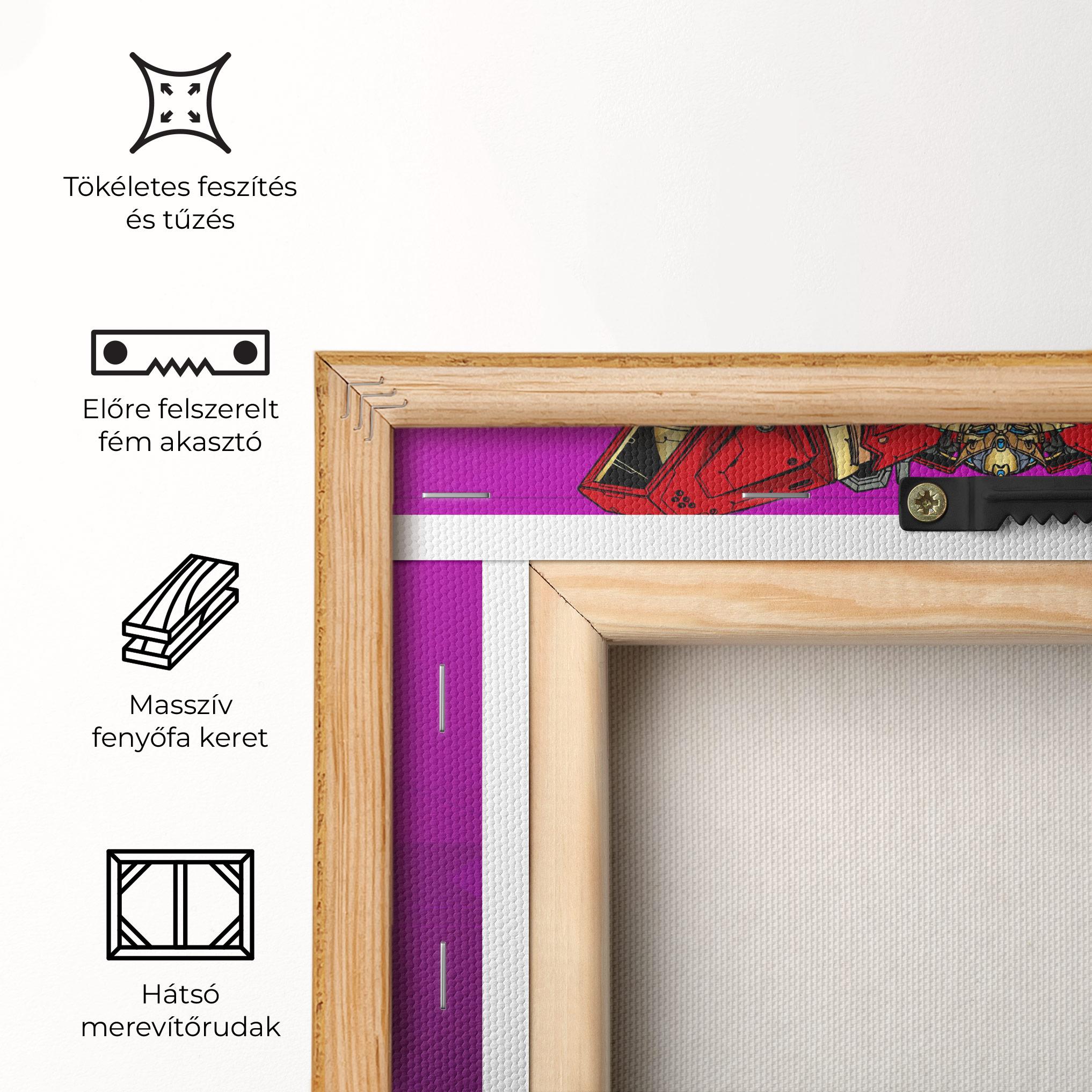 Vászonkép Red Cream Robot mockup 5