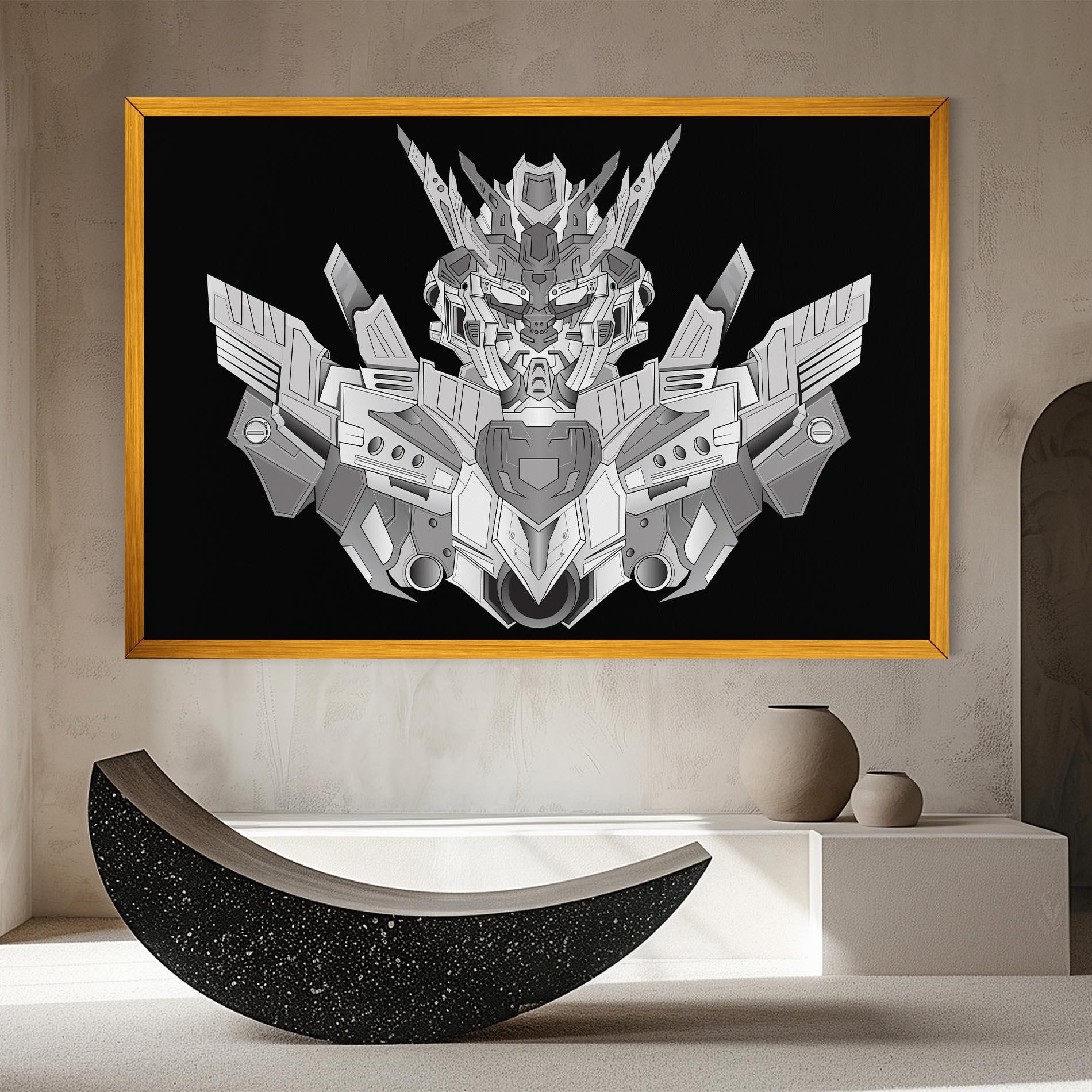 Vászonkép Grey Robot mockup 8