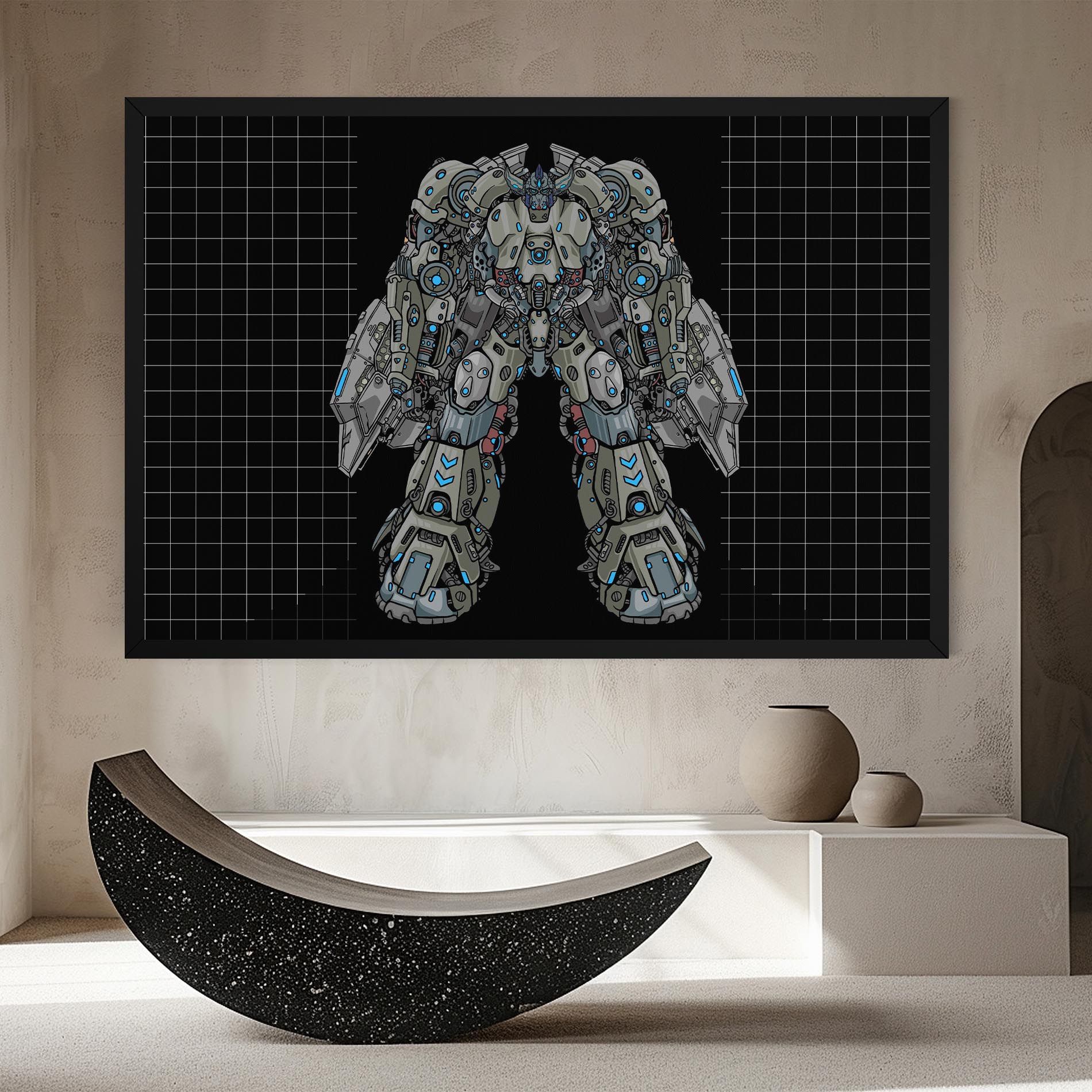 Grey Blue Robot mockup 8