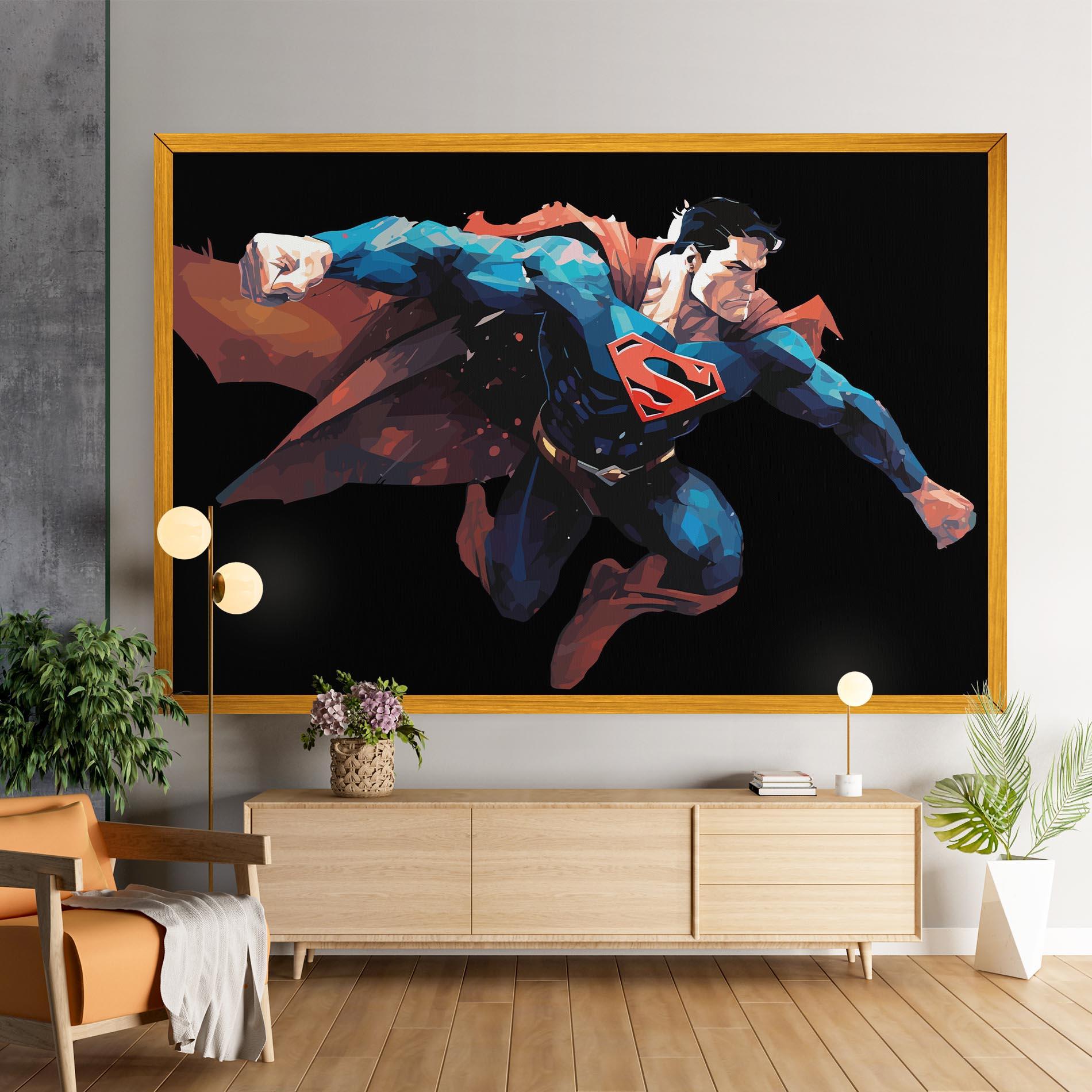 Vászonkép Superman Jump mockup 9