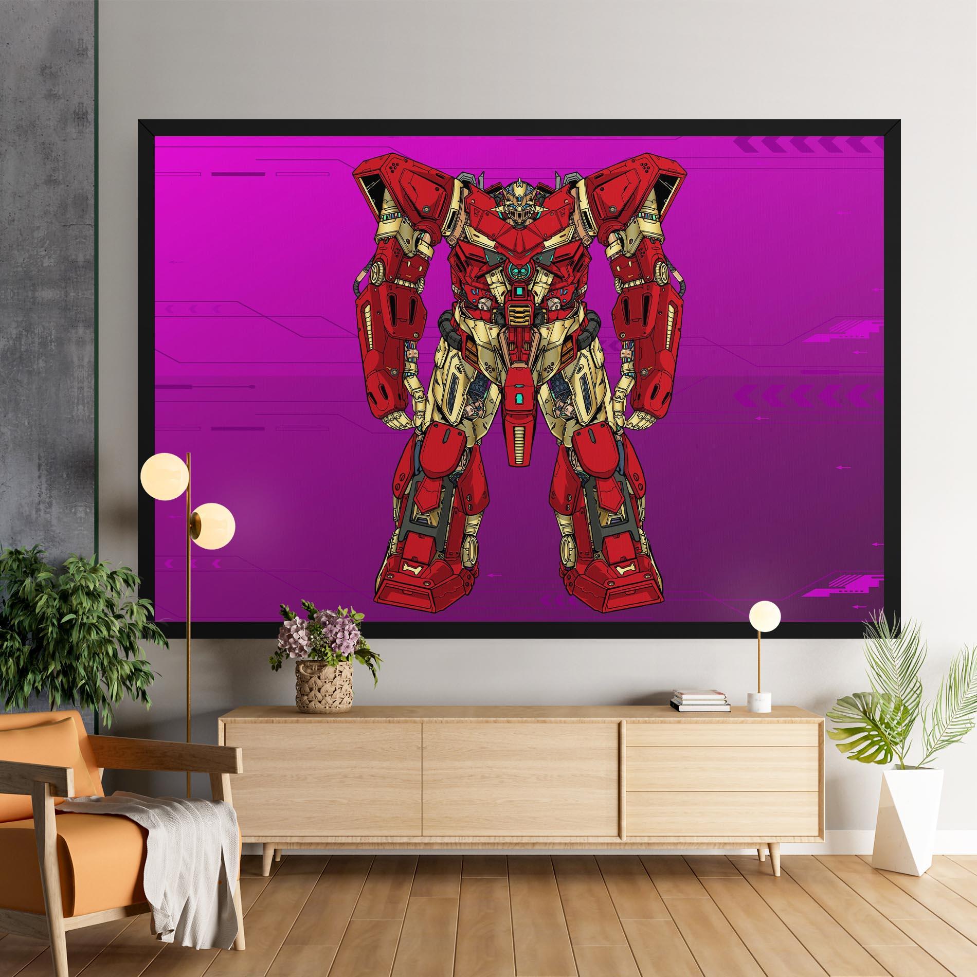 Vászonkép Red Cream Robot mockup 9