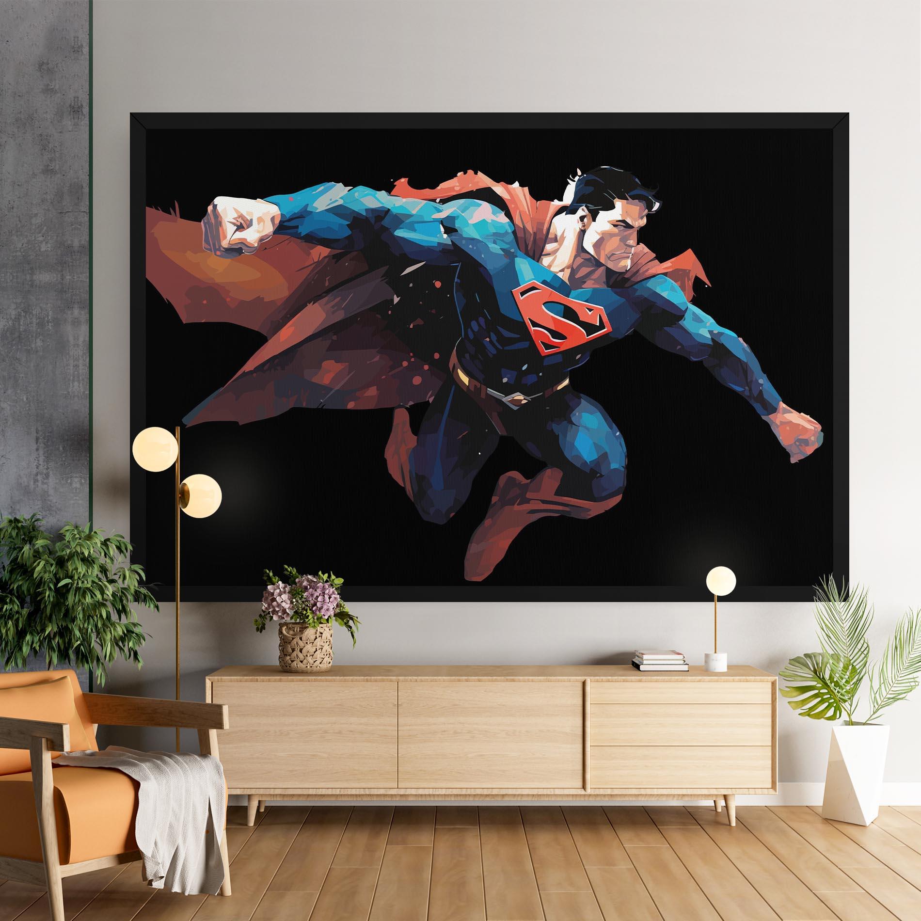 Vászonkép Superman Jump mockup 9