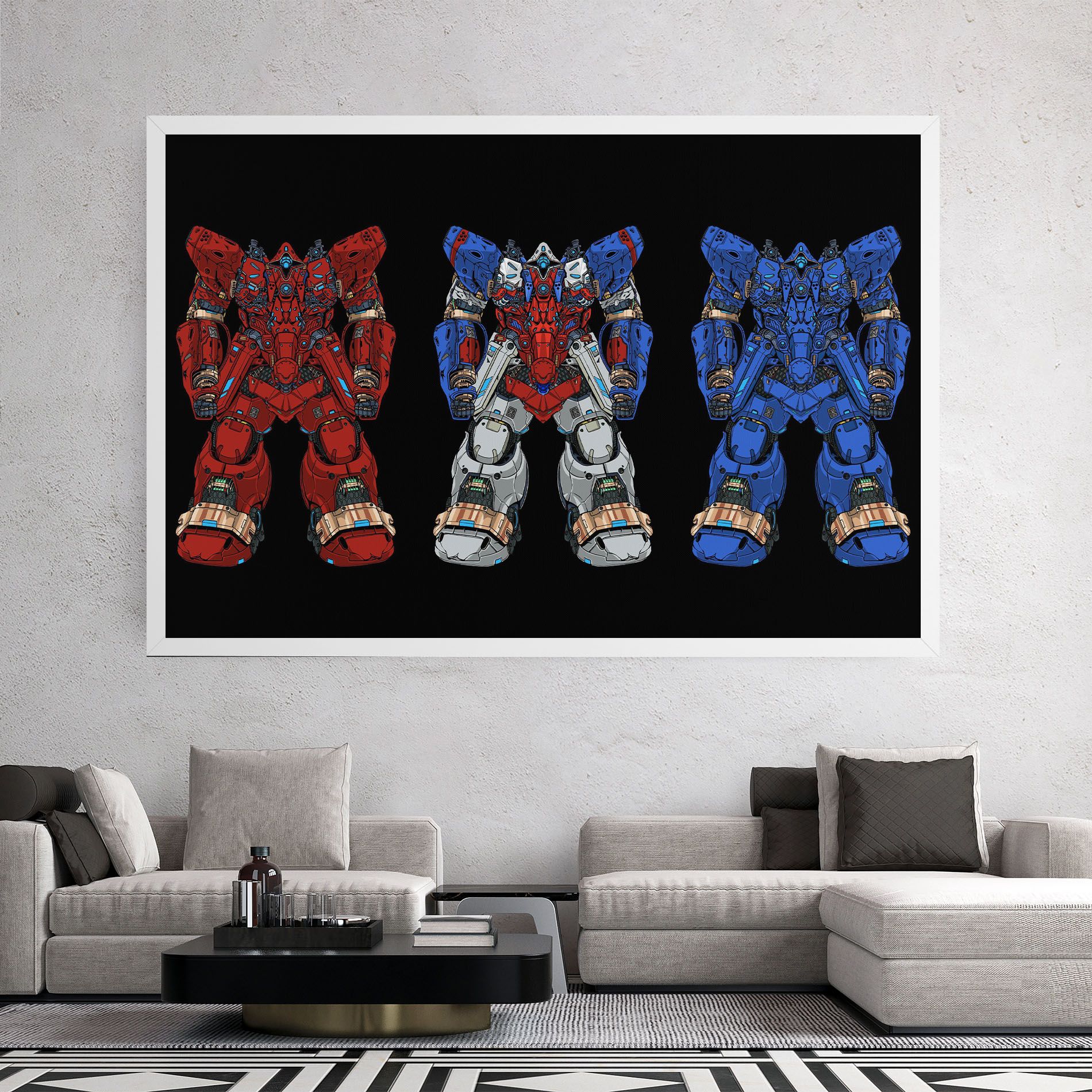 Blue Red Robots mockup 2