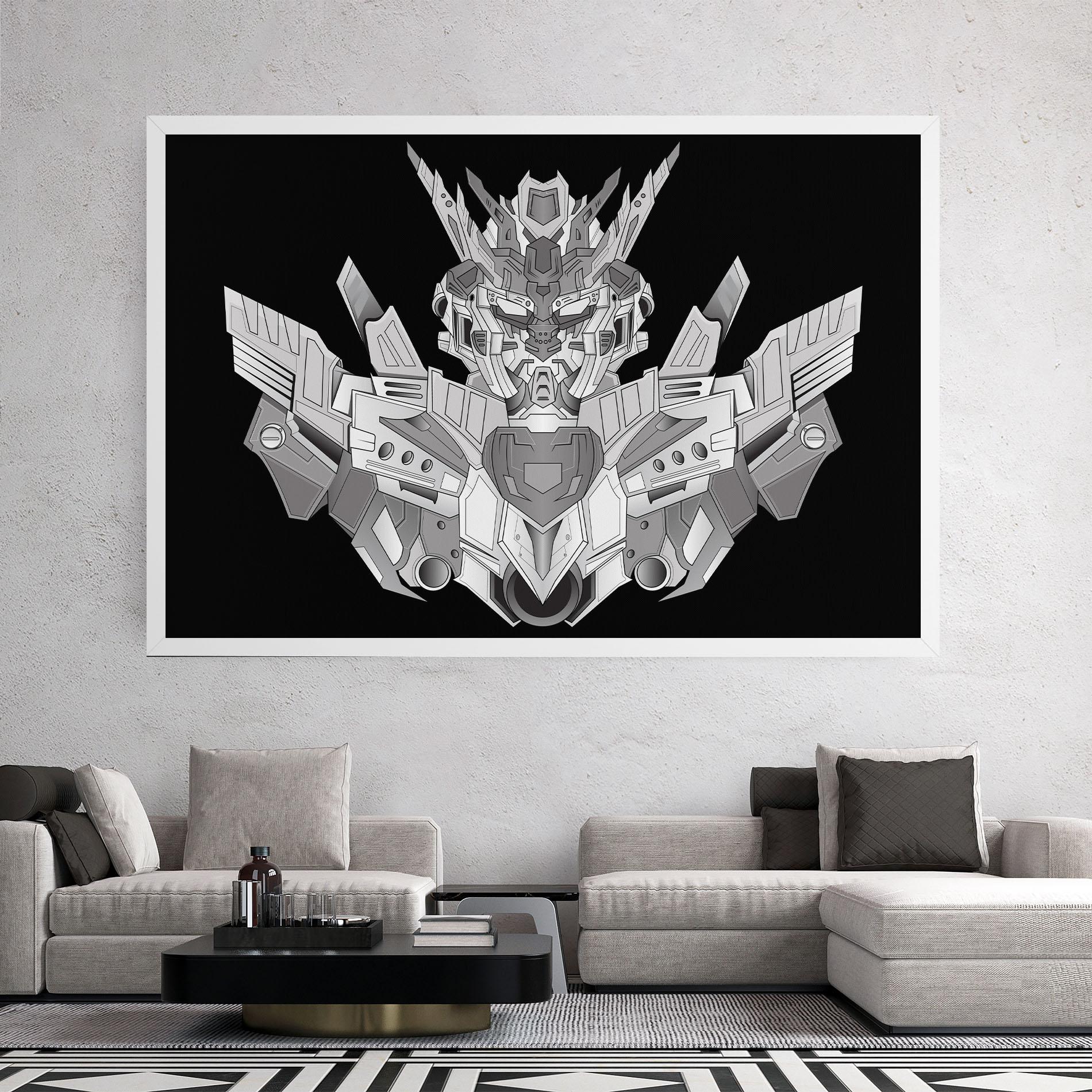 Vászonkép Grey Robot mockup 2