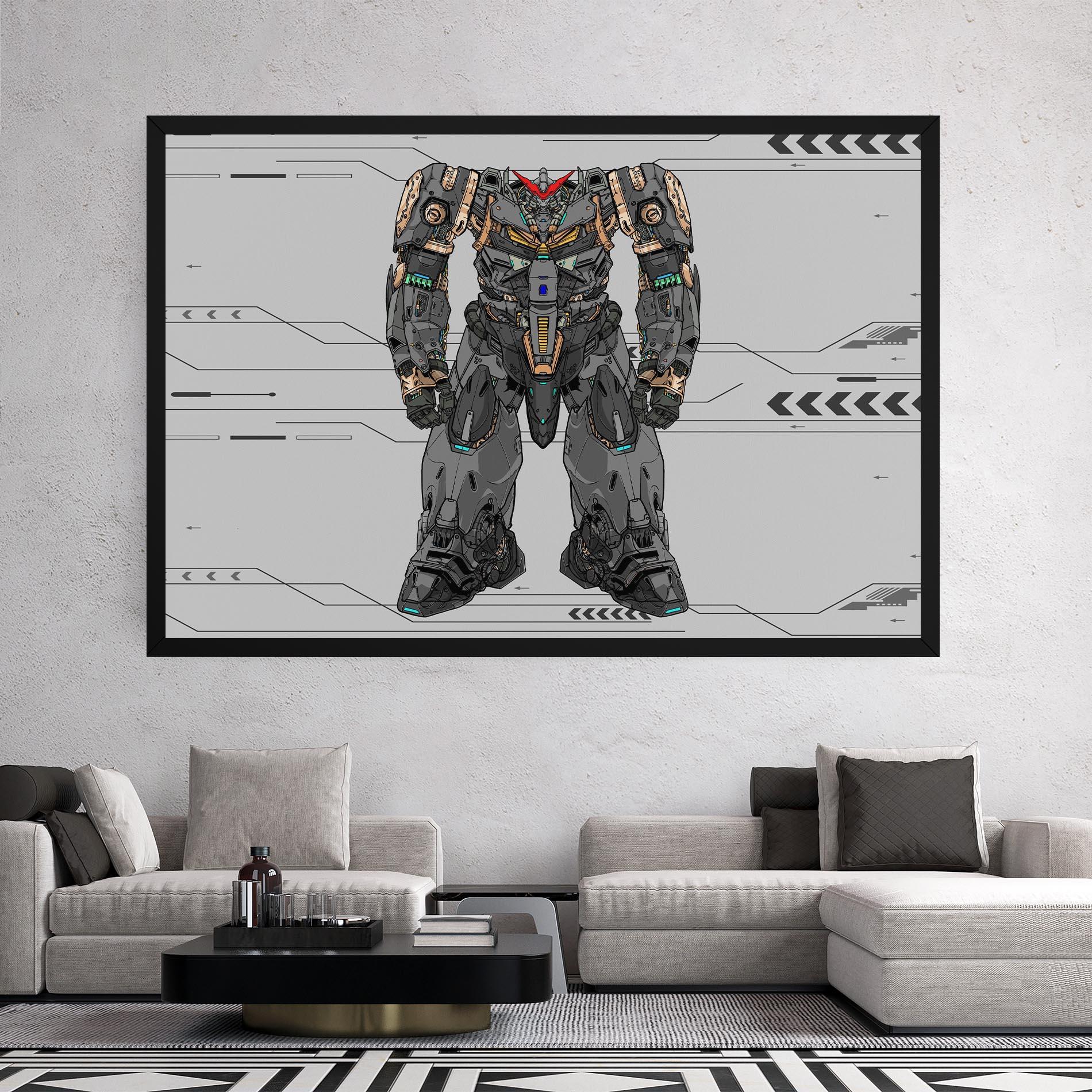 Vászonkép Big Grey Robot mockup 2