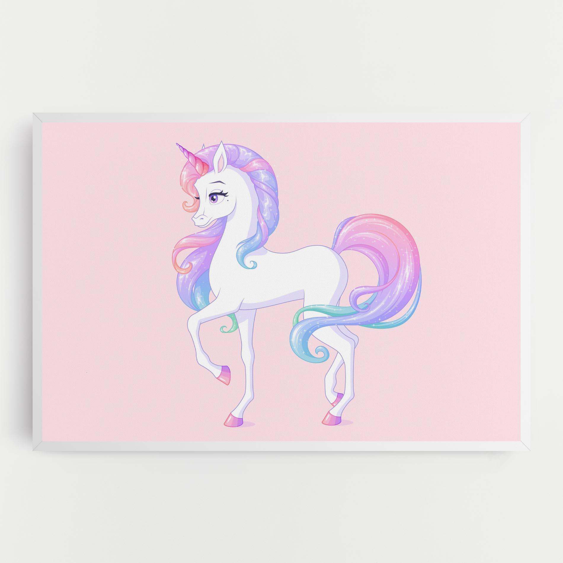 Vászonkép Beautiful Unicorn mockup 0