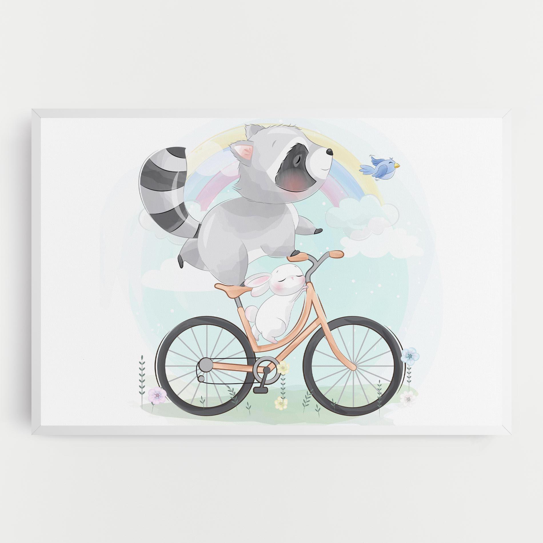 Vászonkép Bike Ride Animal mockup 0