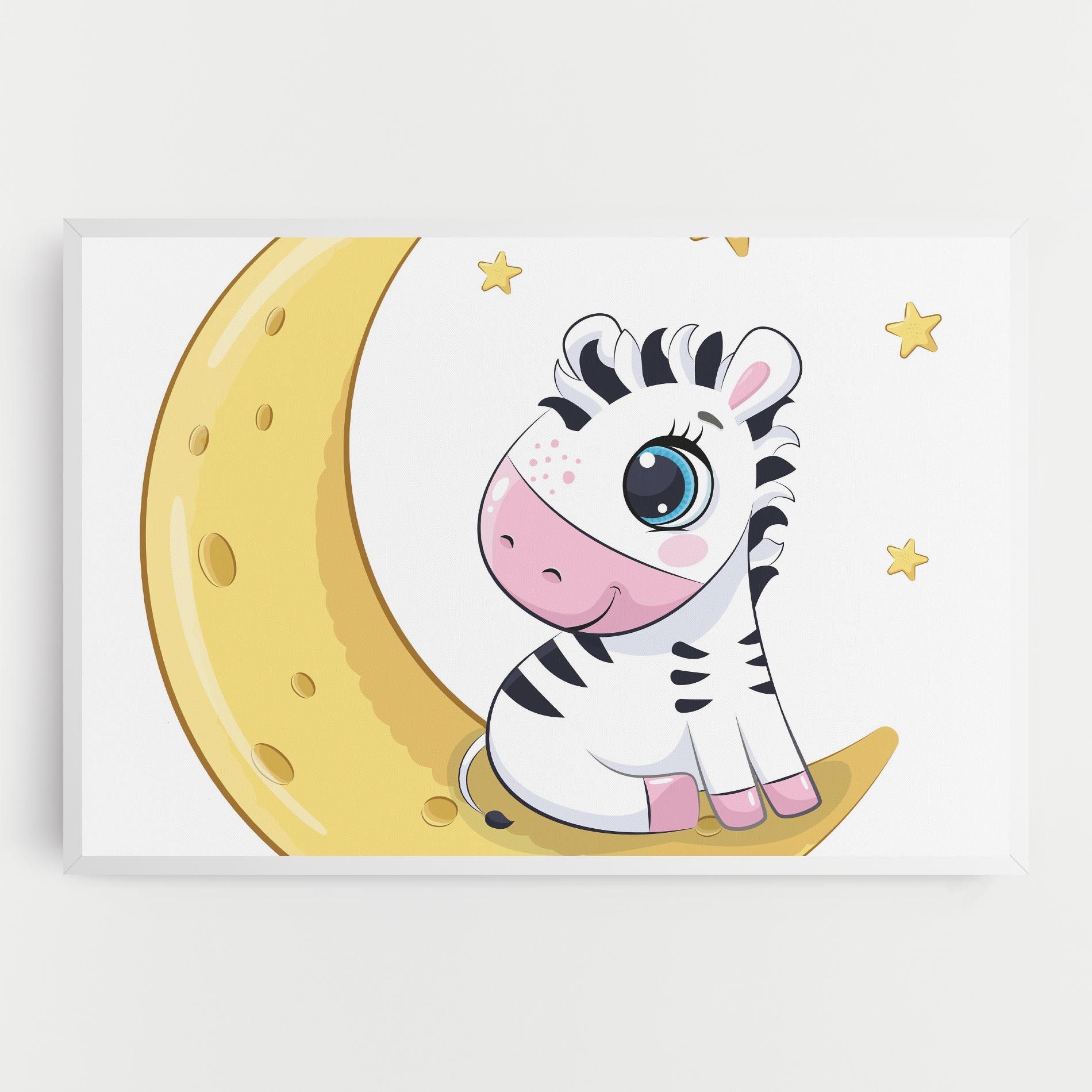 Cute Zebra Moon mockup 0
