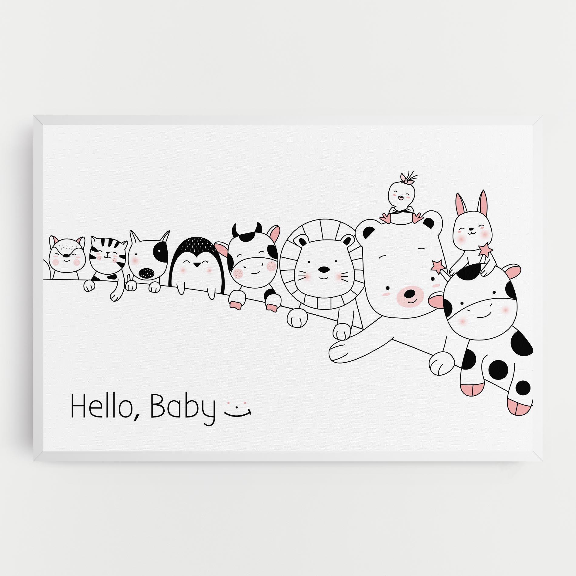 Vászonkép Hello Baby mockup 0