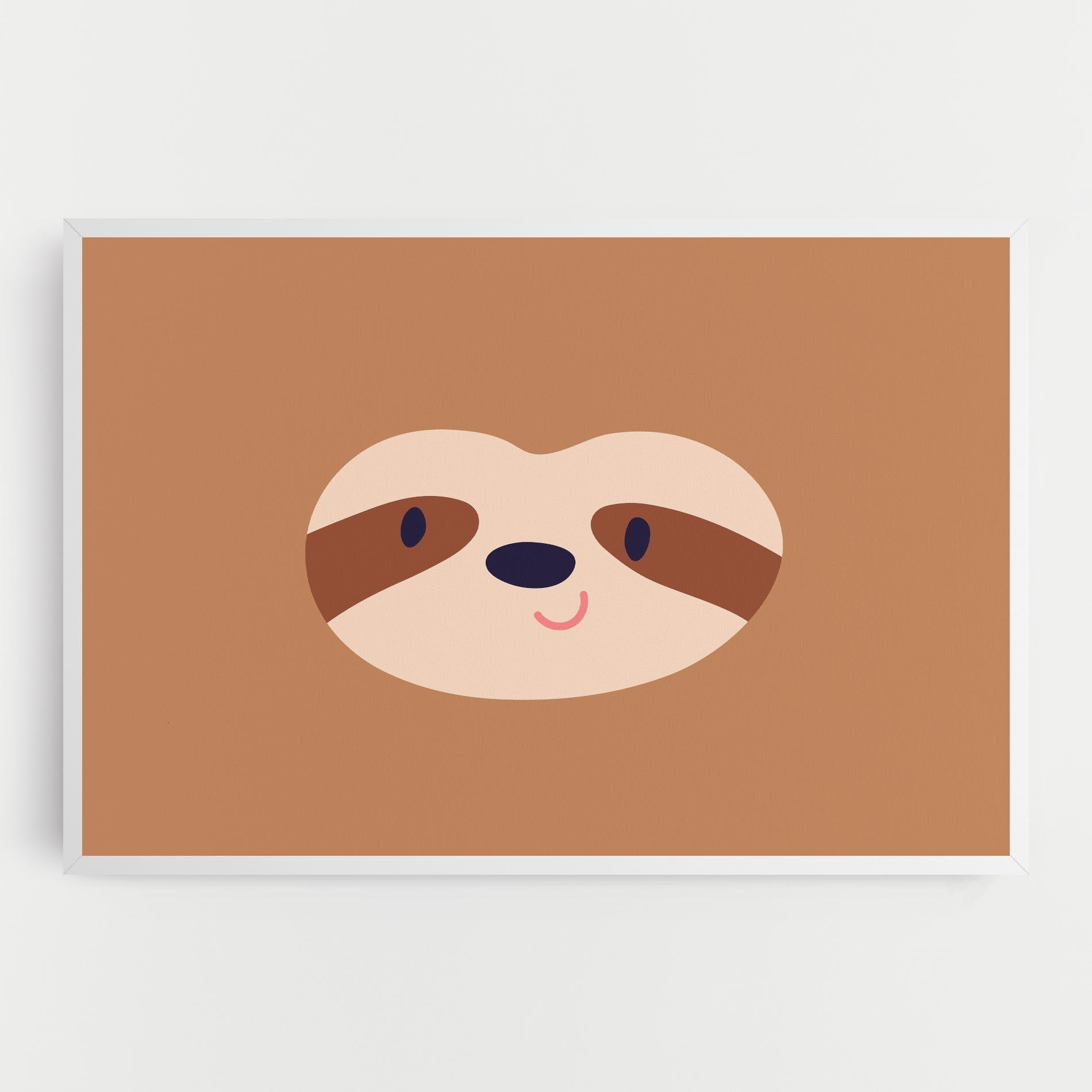 Vászonkép Sloth Face Portrait mockup 0