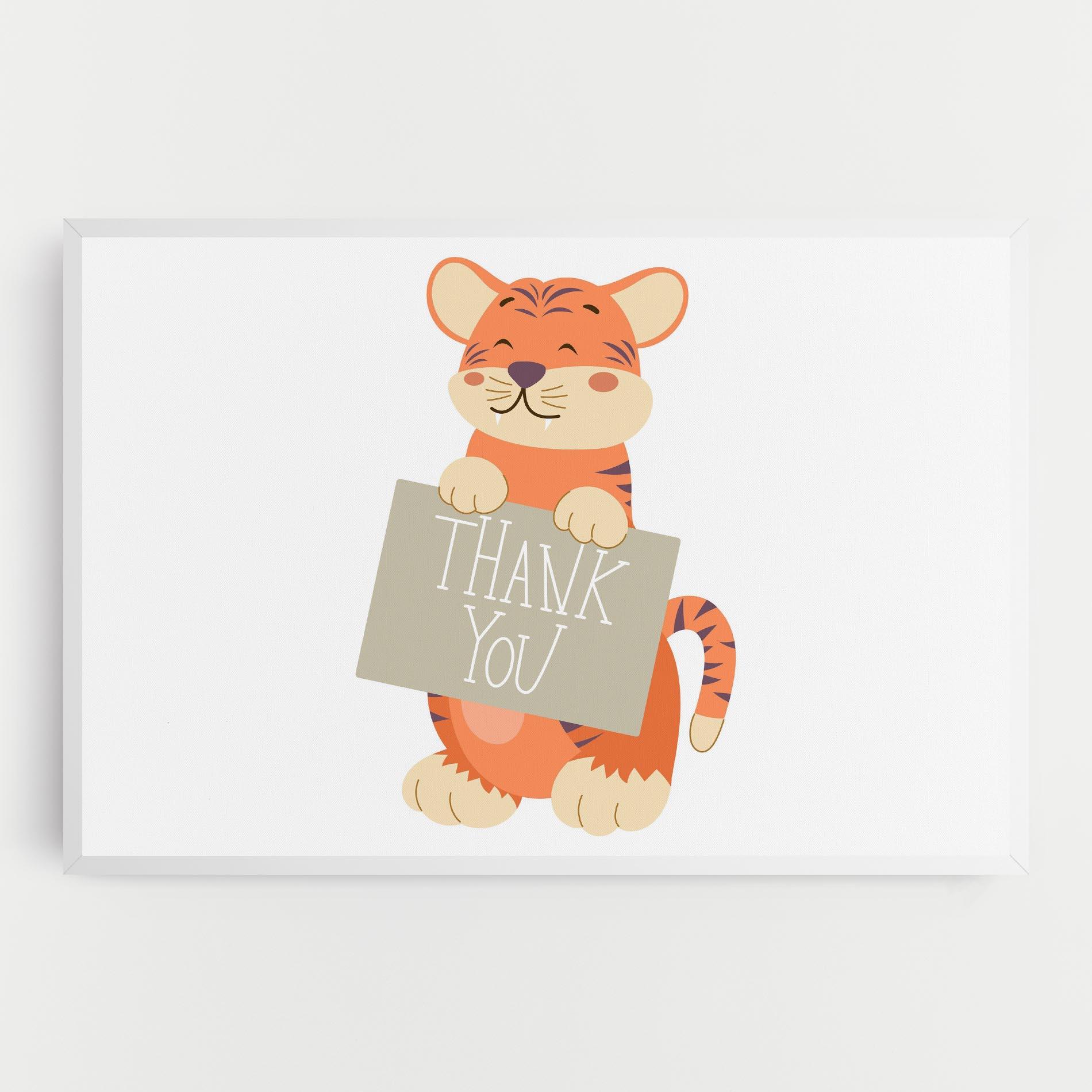 Vászonkép Tiger Thank U mockup 0