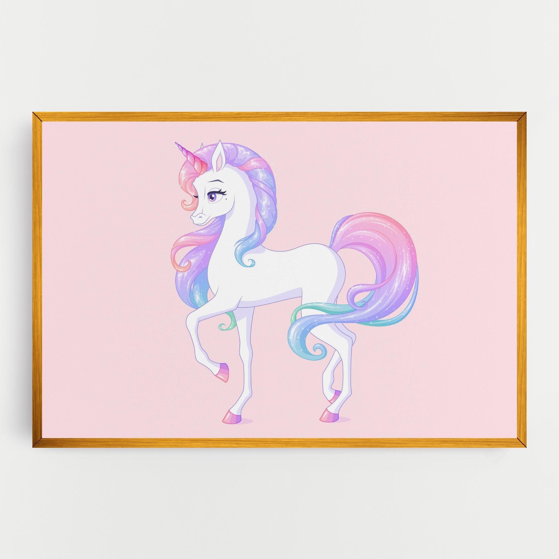 Vászonkép Beautiful Unicorn mockup 0