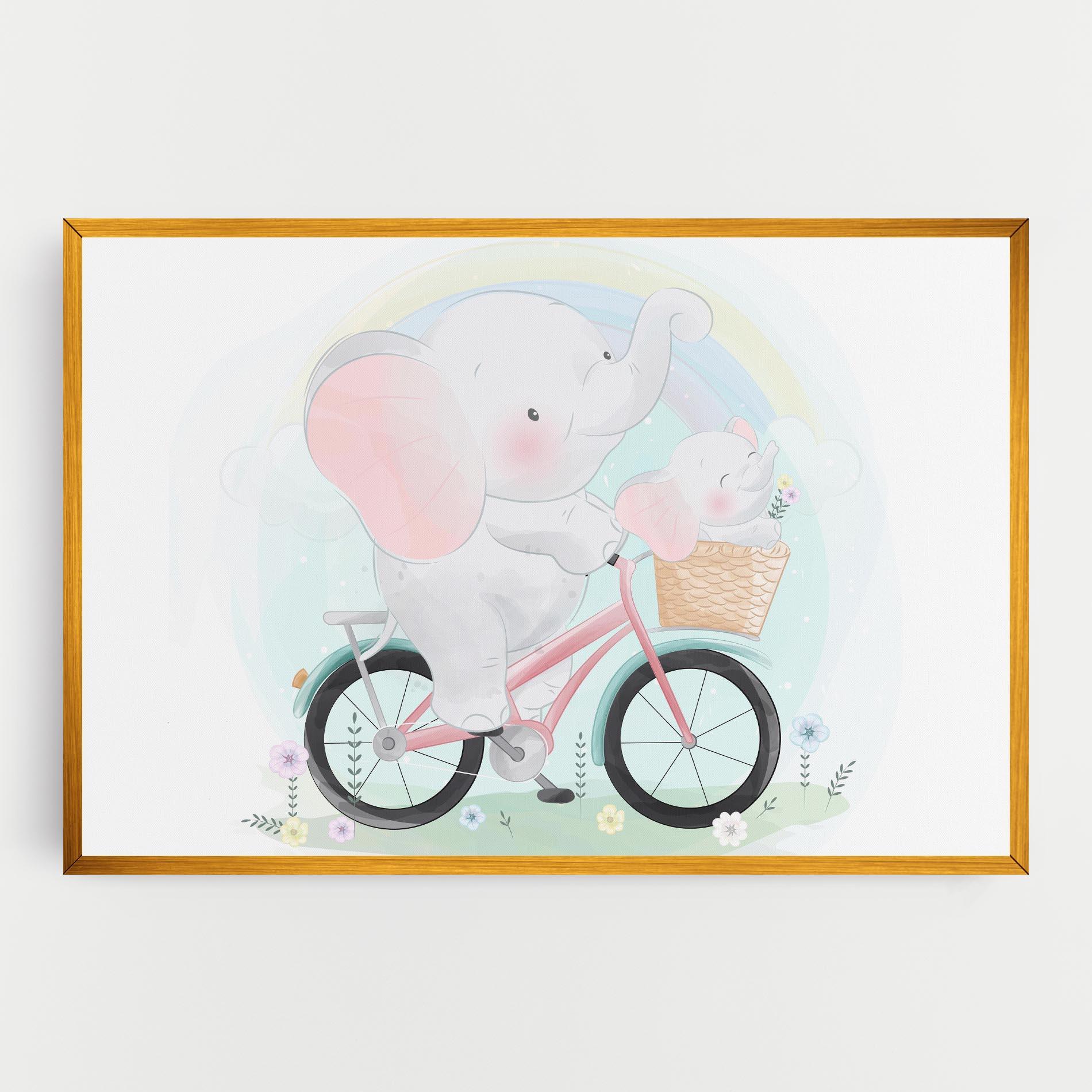 Vászonkép Elephant Bike mockup 0