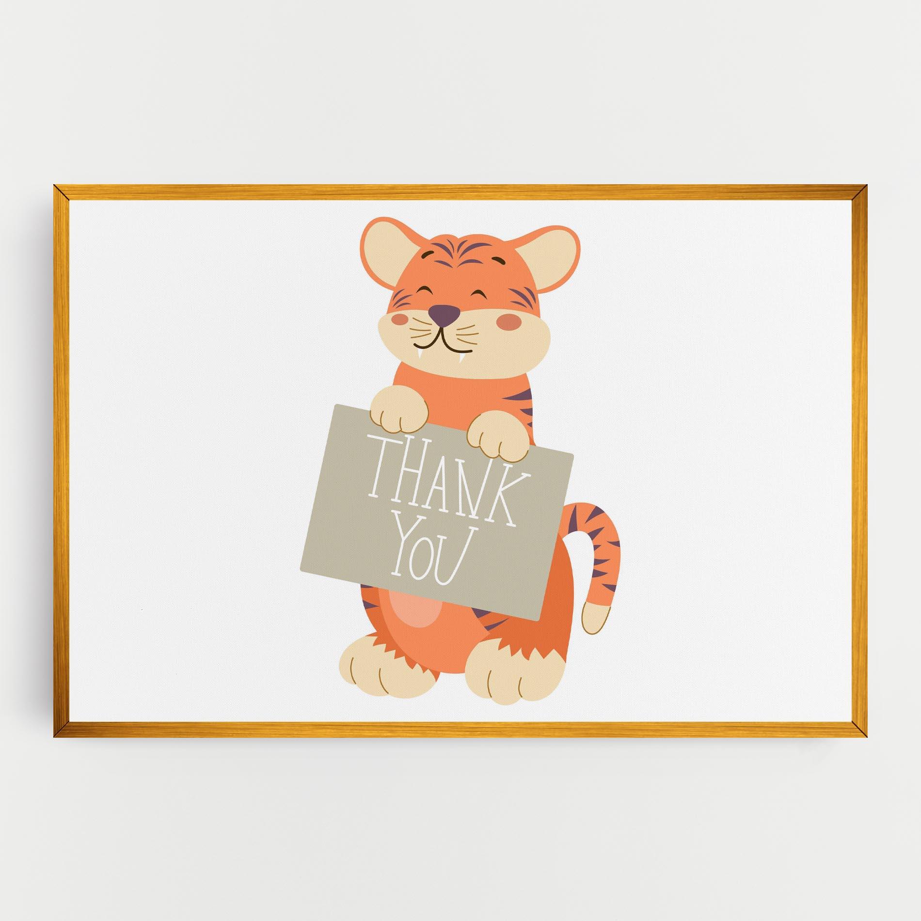 Vászonkép Tiger Thank U mockup 0