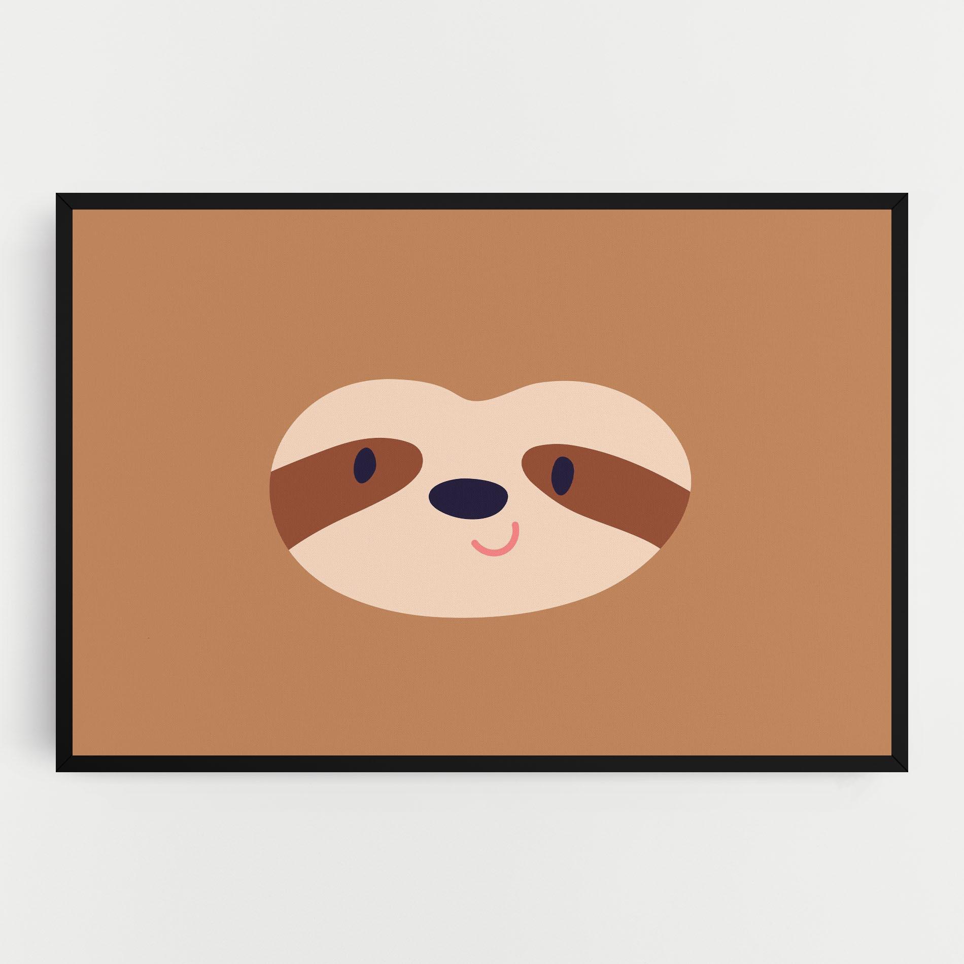 Vászonkép Sloth Face Portrait mockup 0