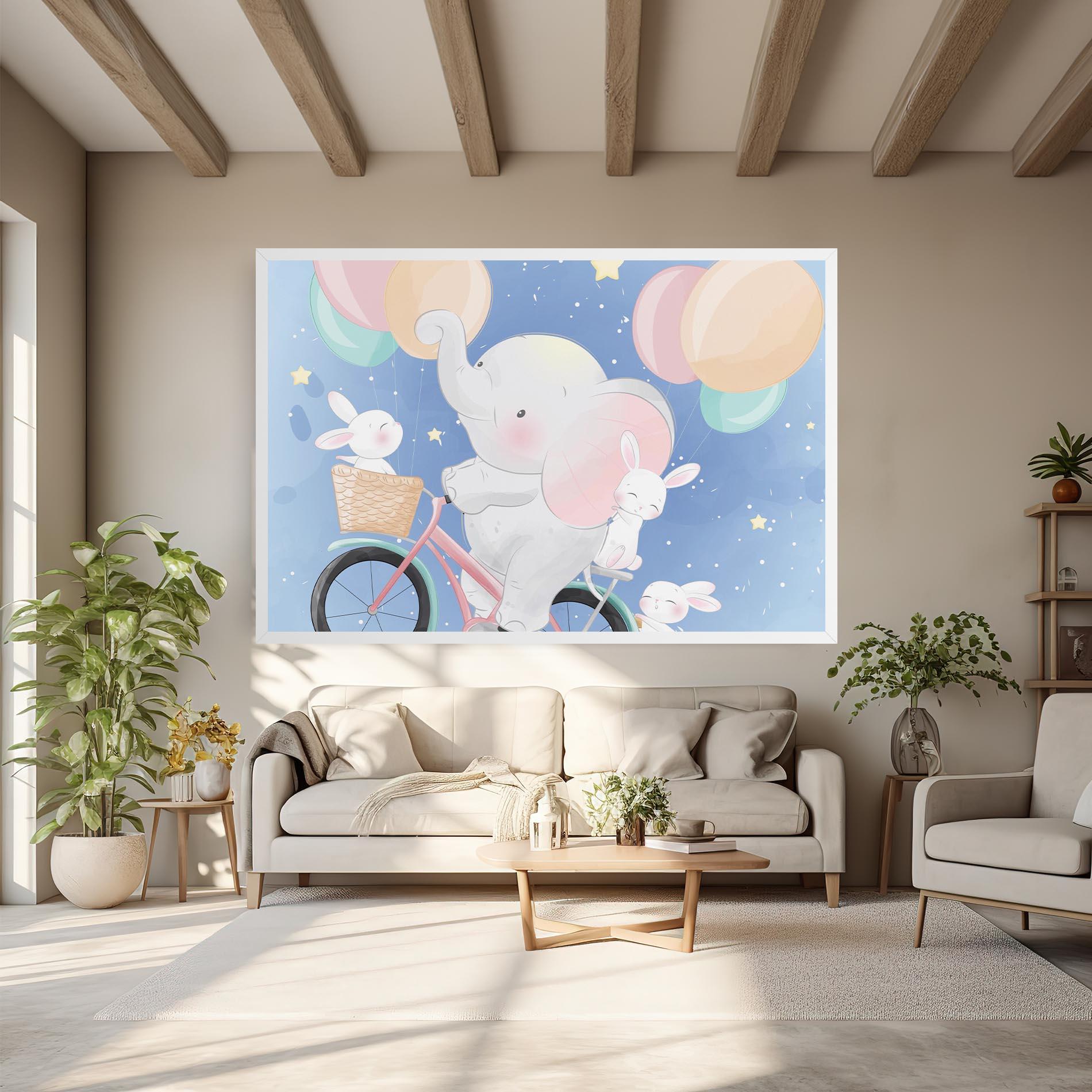 Vászonkép Bike Elephant mockup 6