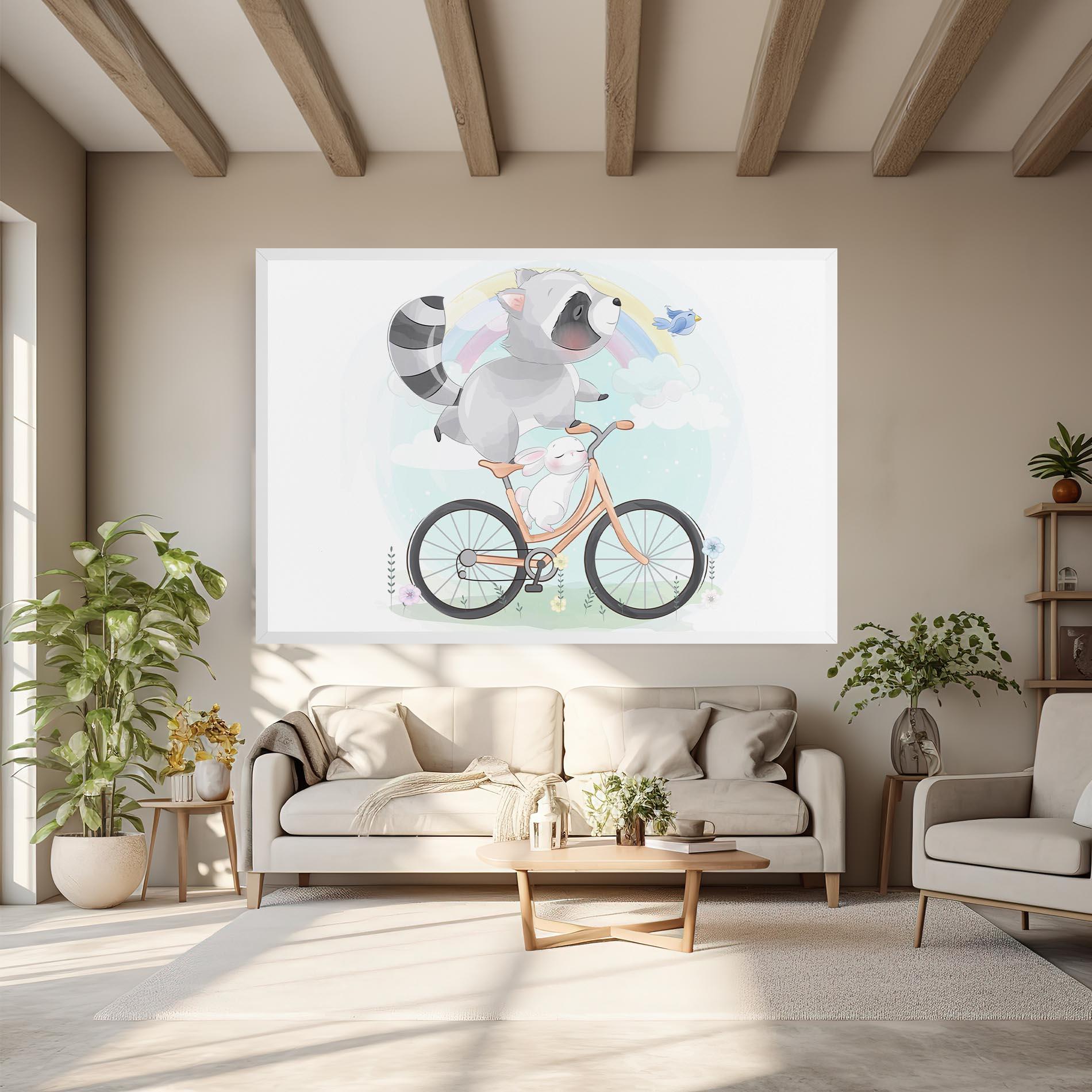 Vászonkép Bike Ride Animal mockup 6