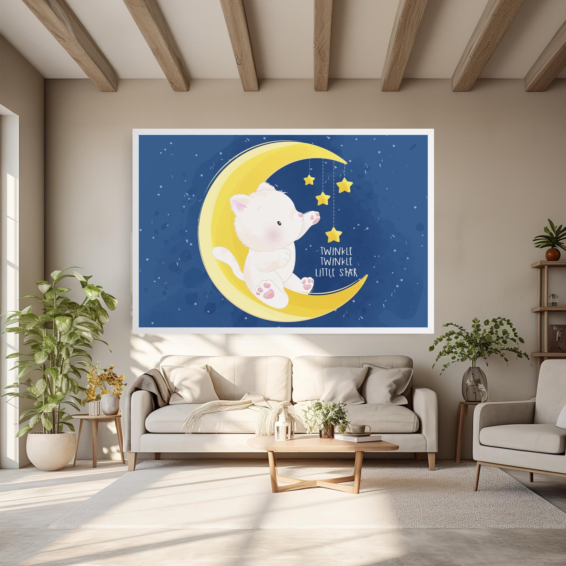 Vászonkép Cat Moon Star mockup 6