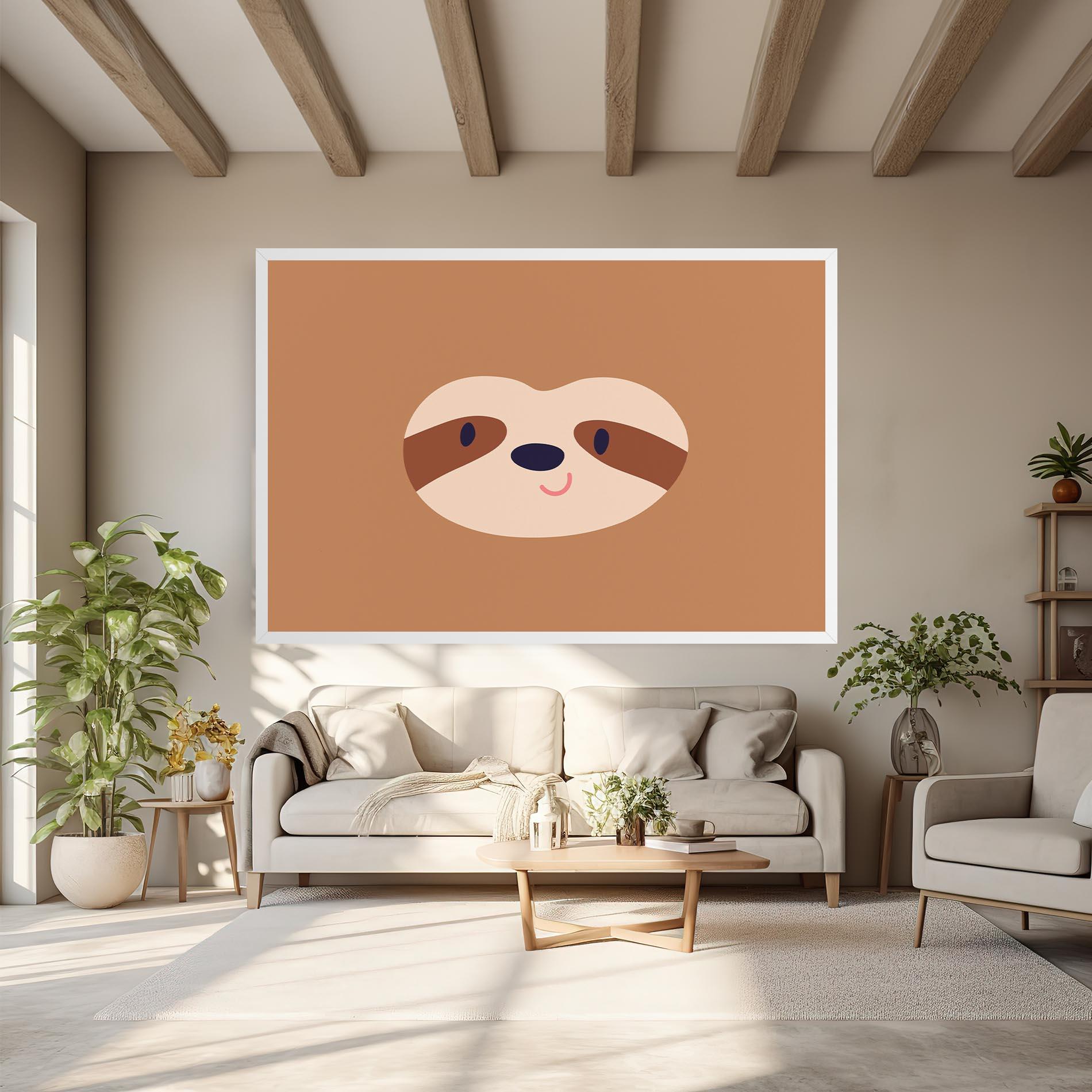 Vászonkép Sloth Face Portrait mockup 6