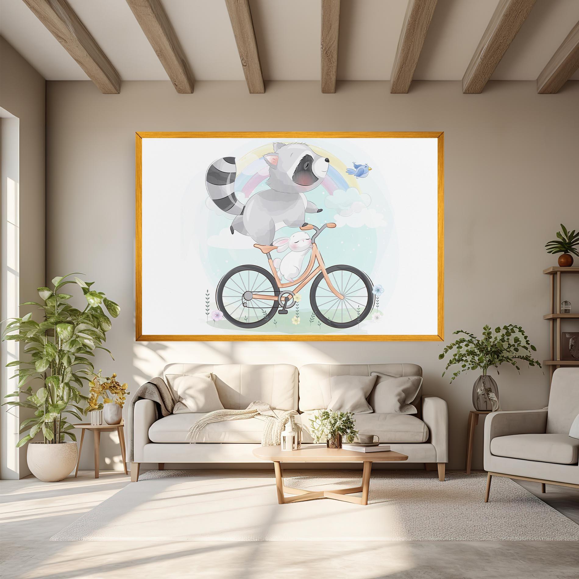 Vászonkép Bike Ride Animal mockup 6
