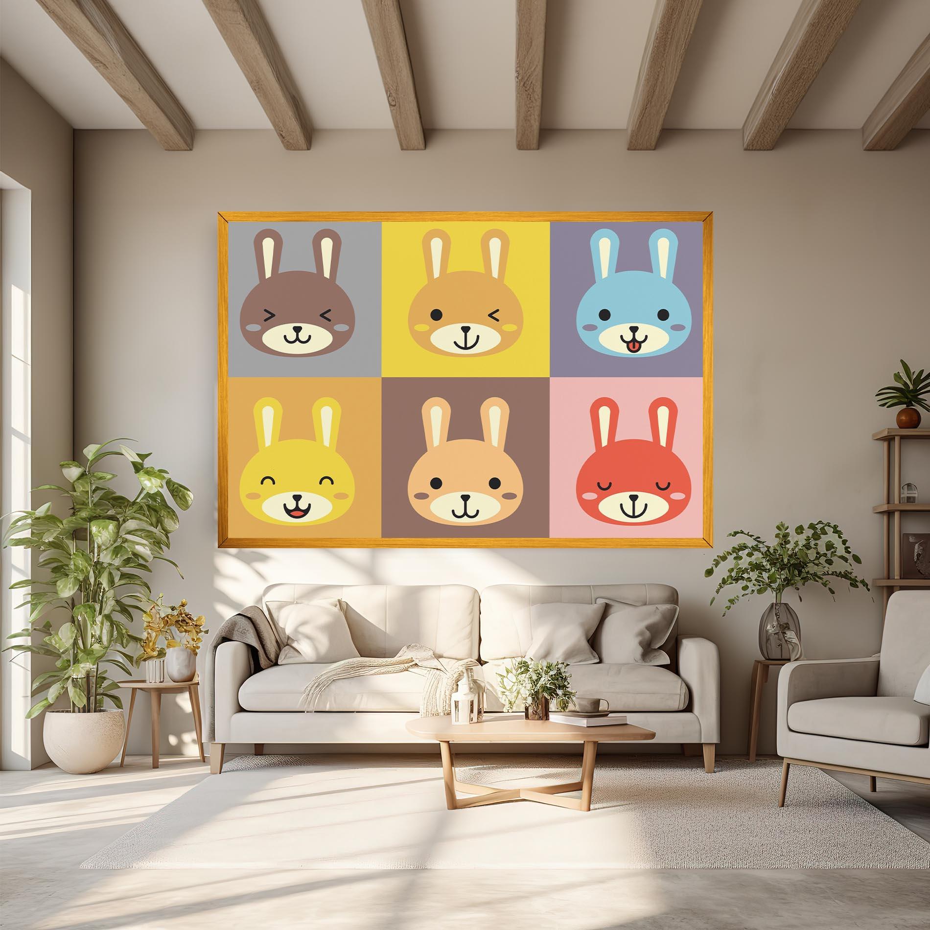 Vászonkép Bunny Colors mockup 6