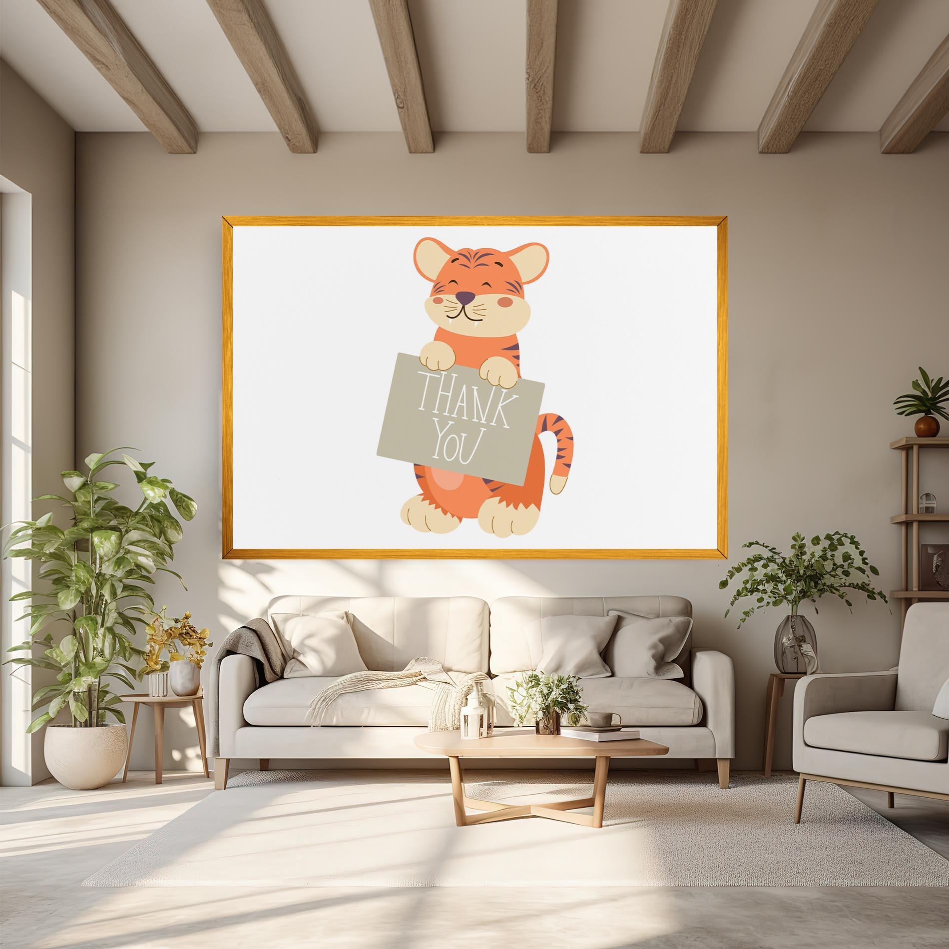 Vászonkép Tiger Thank U mockup 6