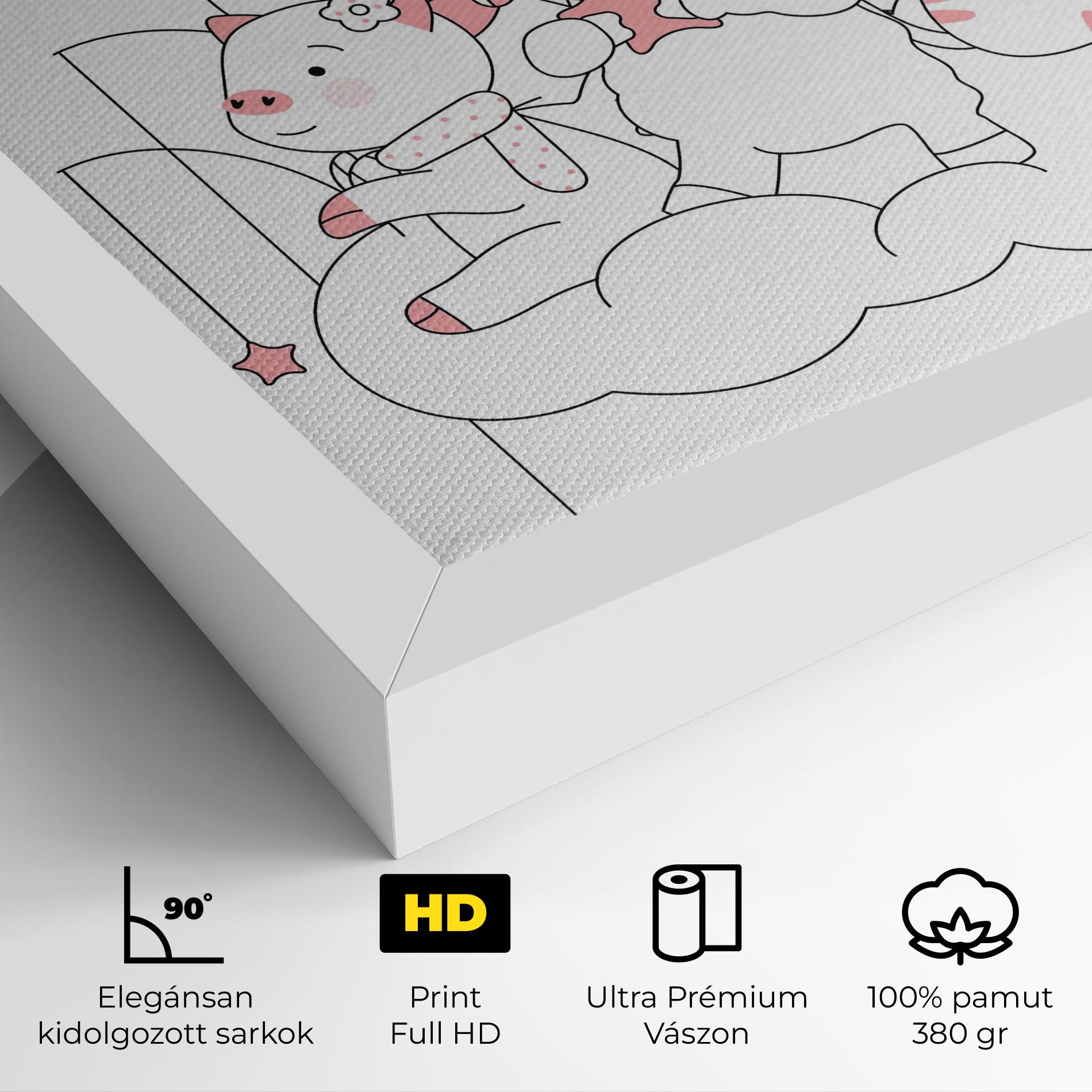 Vászonkép Be Happy Day mockup 4