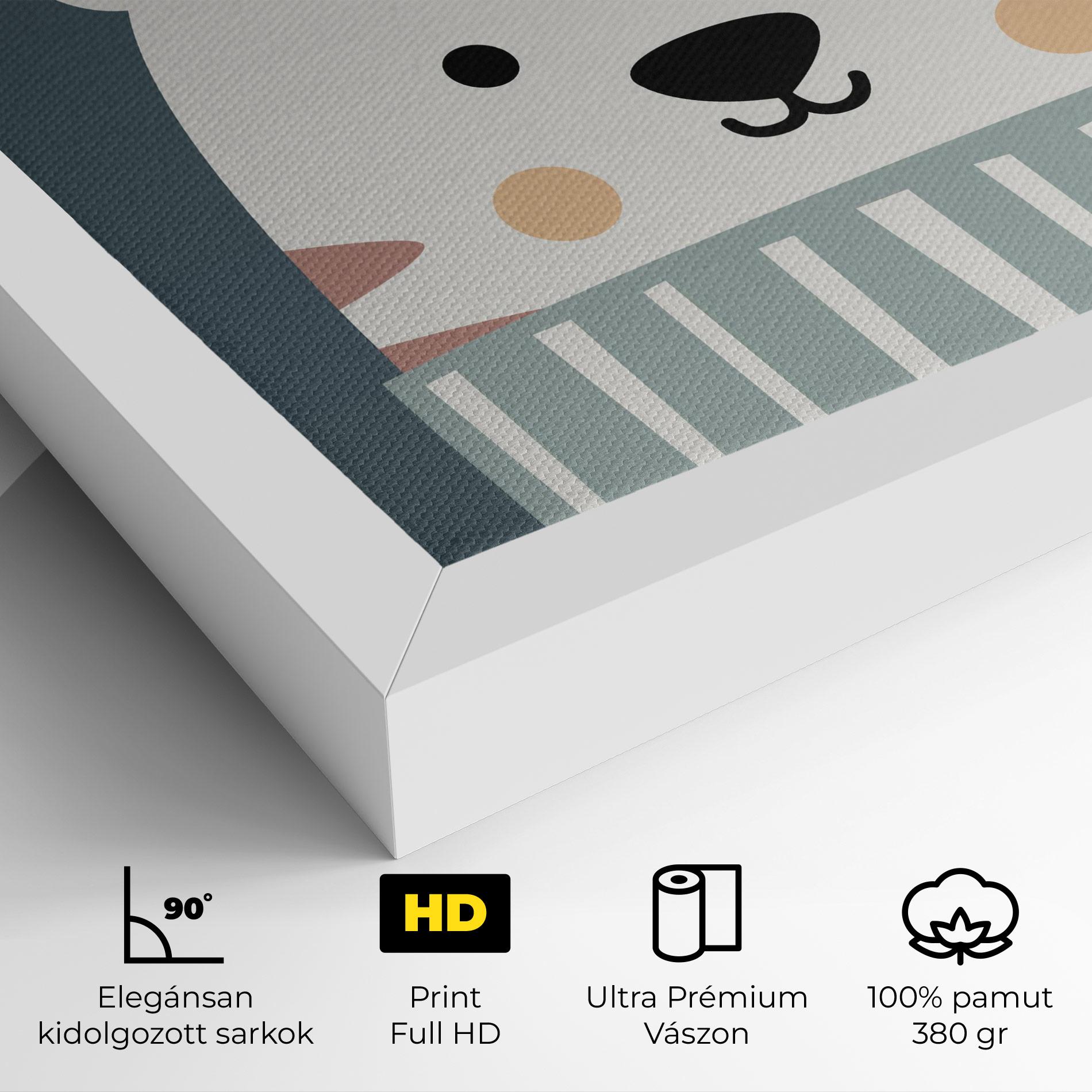 Vászonkép Cute White Tiger mockup 4