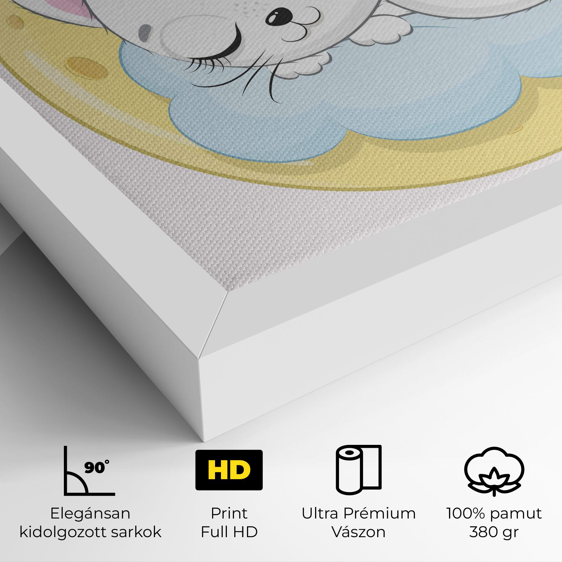 Vászonkép Moon Cat Sleeping mockup 4