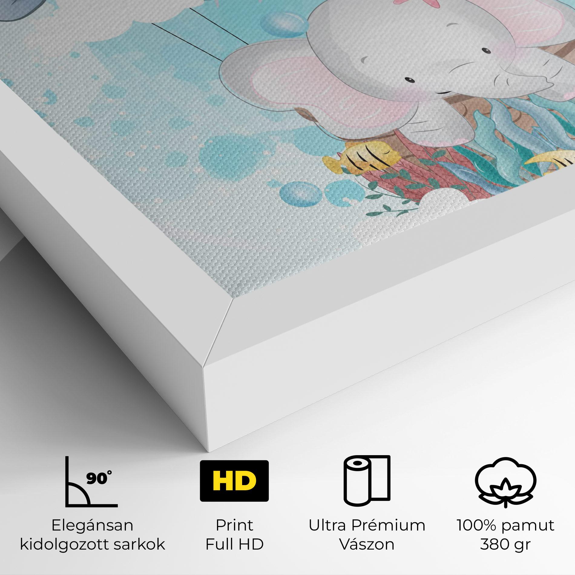 Vászonkép Swiming Elephant mockup 4