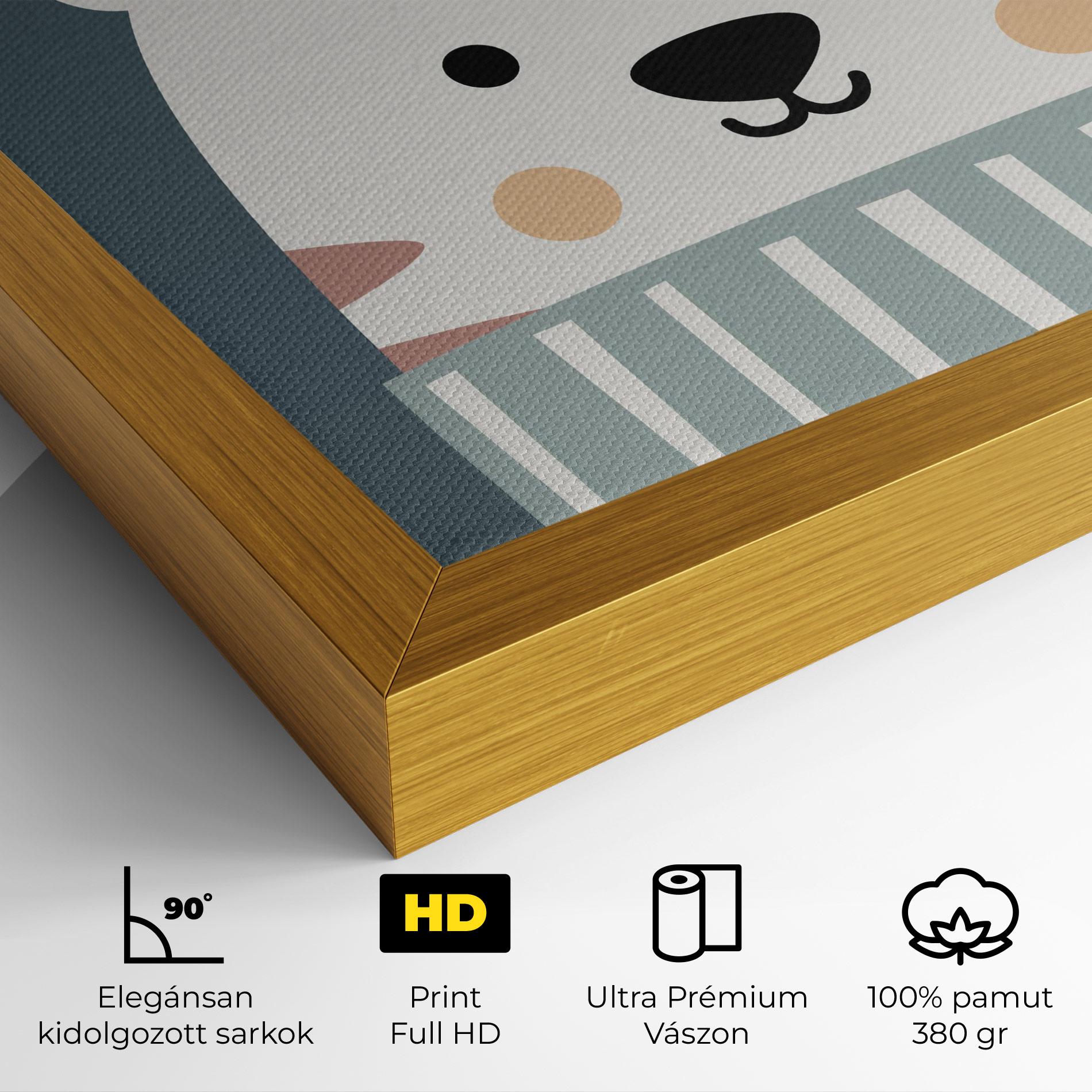 Vászonkép Cute White Tiger mockup 4