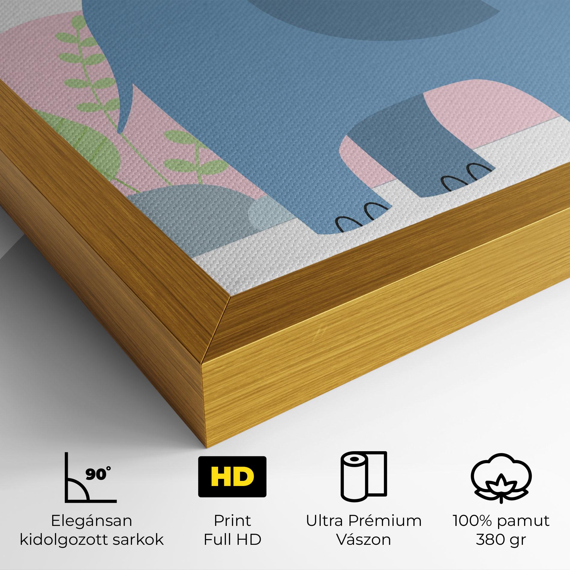 Vászonkép Leaf Cute Elephant mockup 4