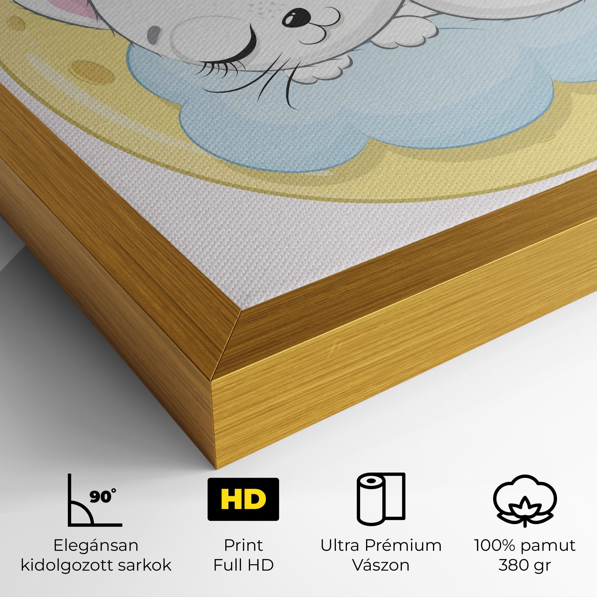 Vászonkép Moon Cat Sleeping mockup 4
