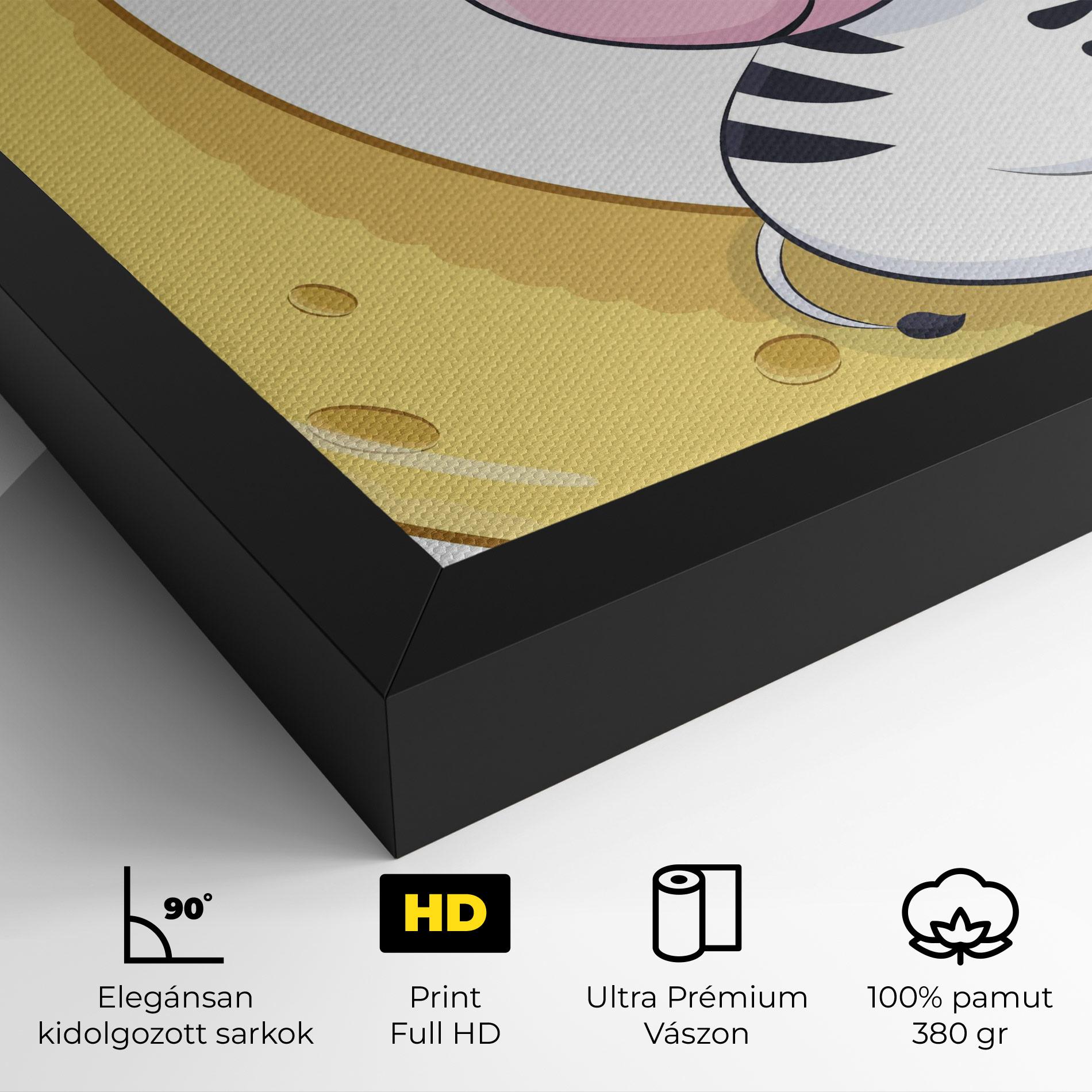 Vászonkép Cute Zebra Moon mockup 4