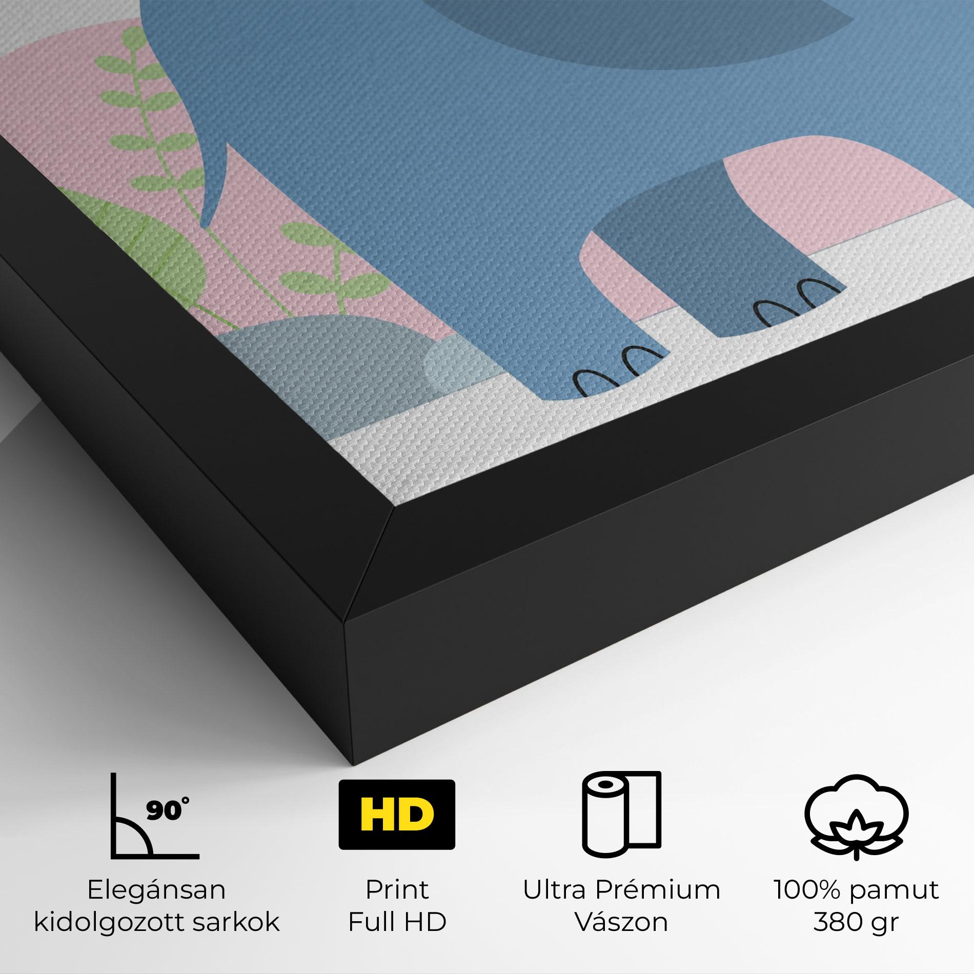 Vászonkép Leaf Cute Elephant mockup 4