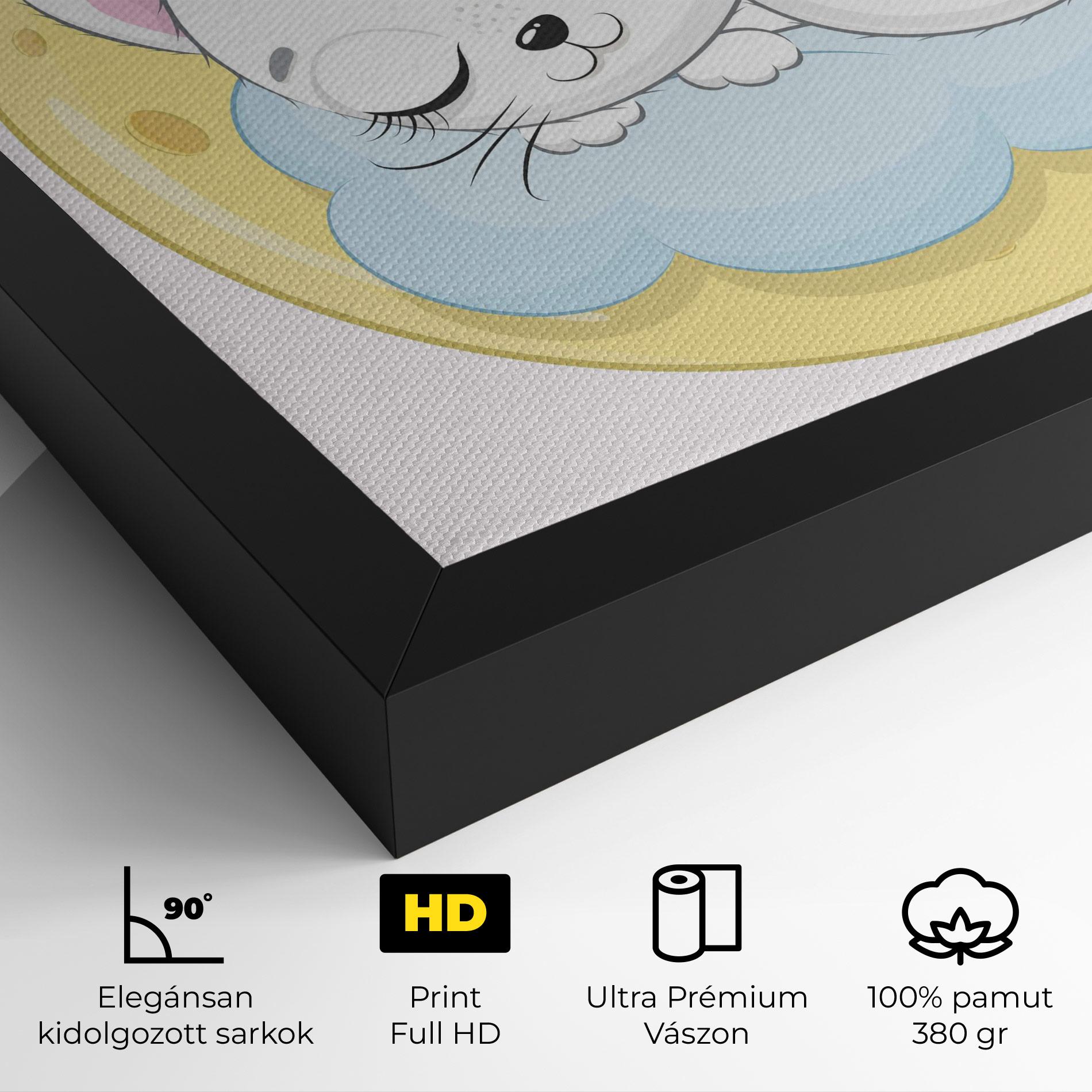Vászonkép Moon Cat Sleeping mockup 4
