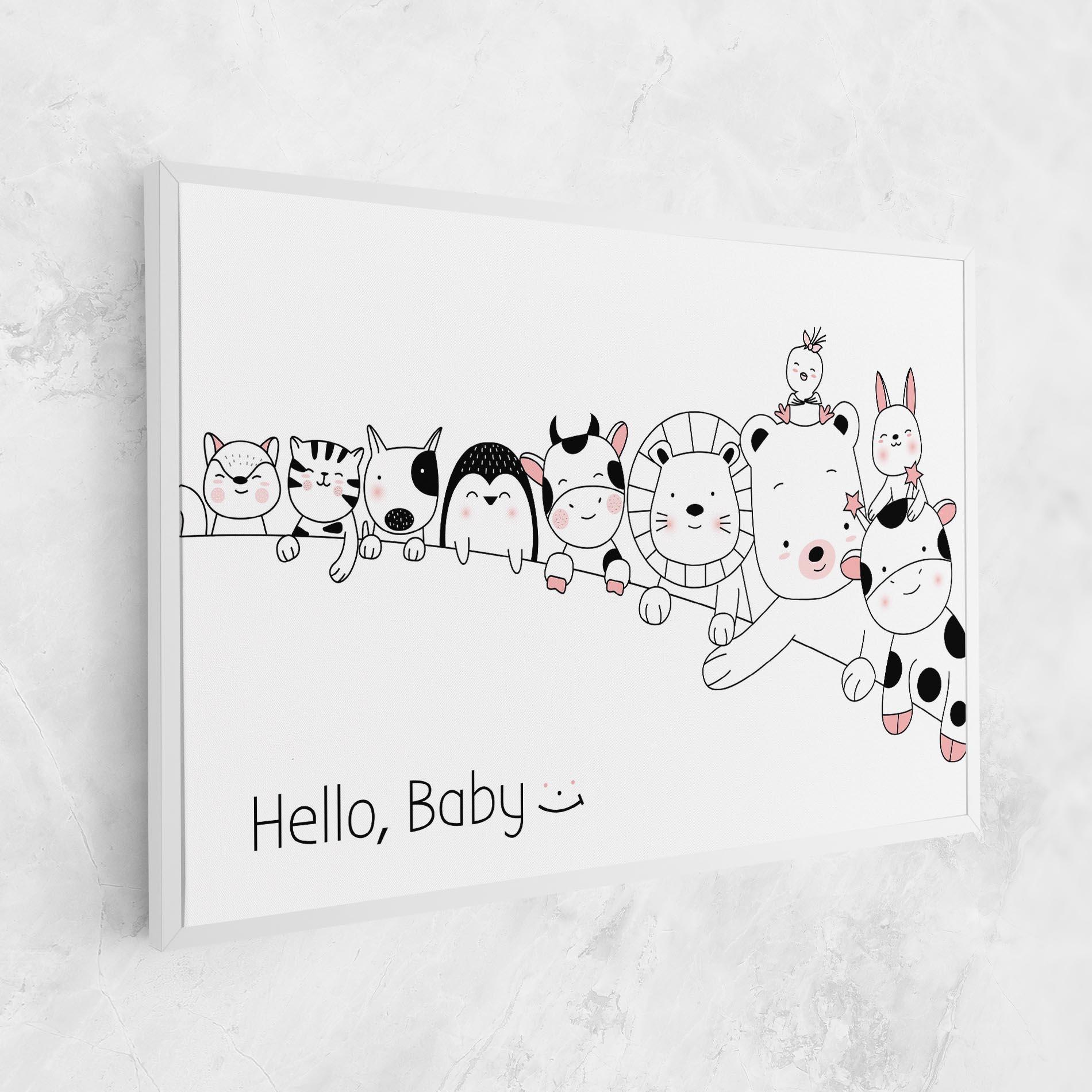 Vászonkép Hello Baby mockup 1
