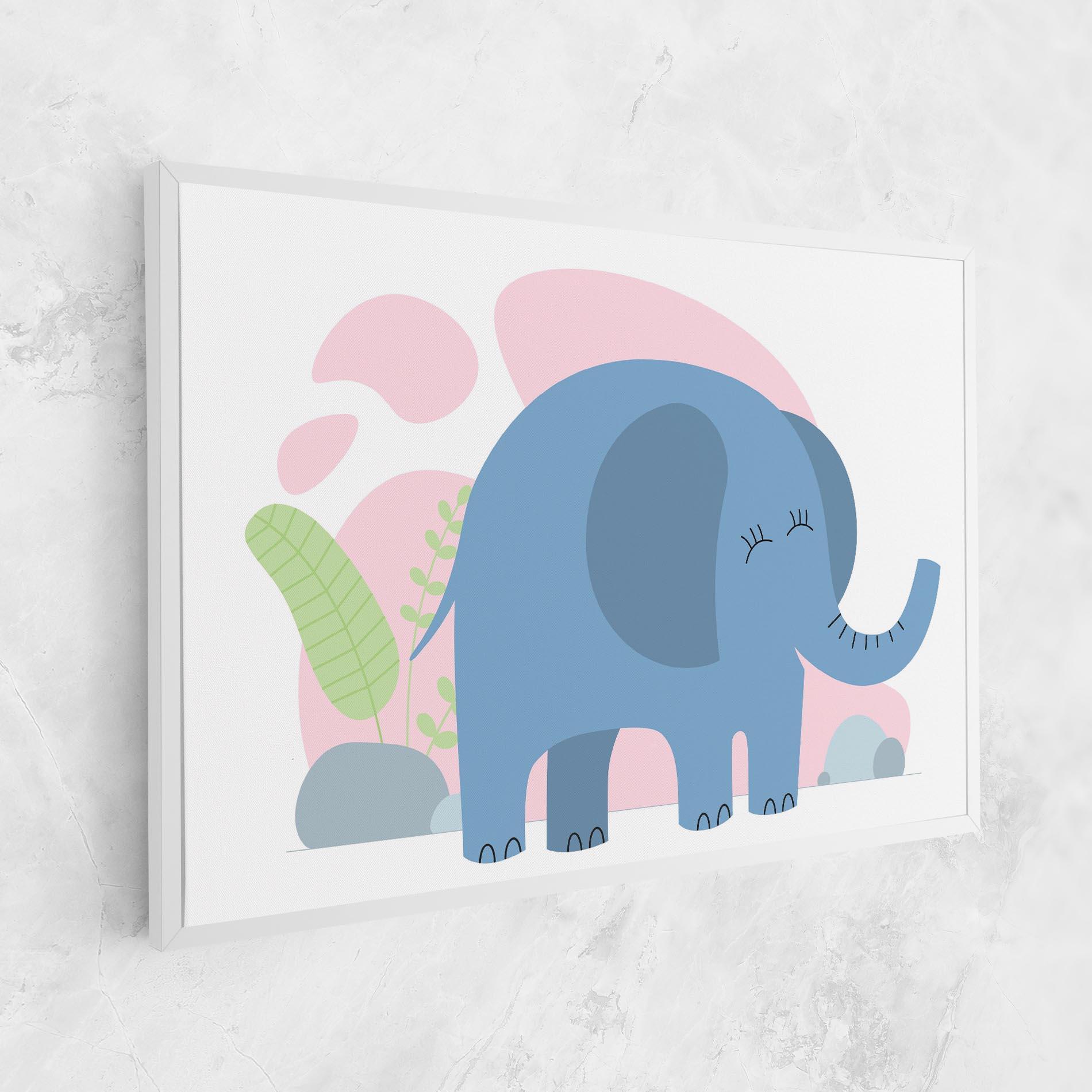 Vászonkép Leaf Cute Elephant mockup 1