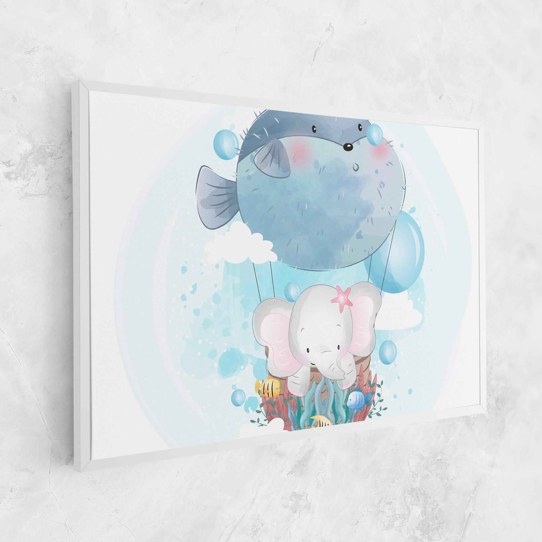 Vászonkép Swiming Elephant mockup 1