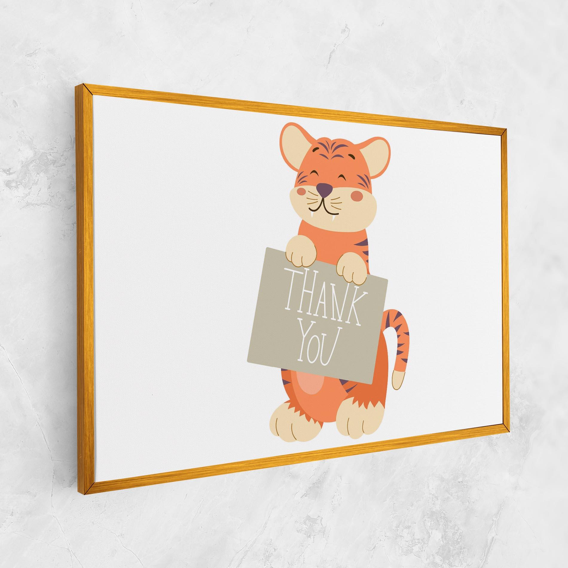 Vászonkép Tiger Thank U mockup 1