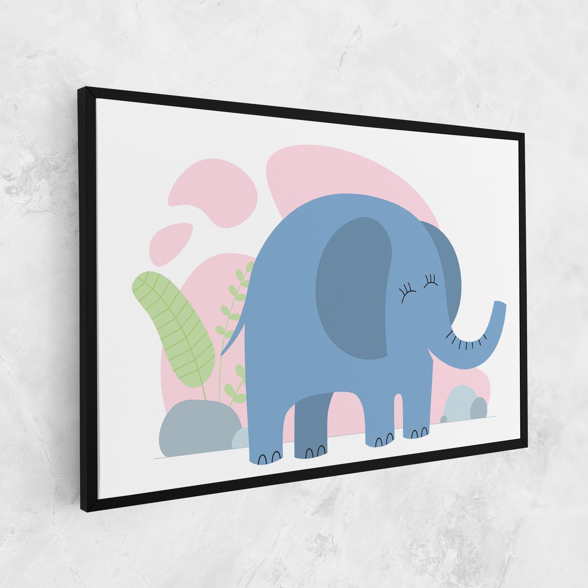 Vászonkép Leaf Cute Elephant mockup 1