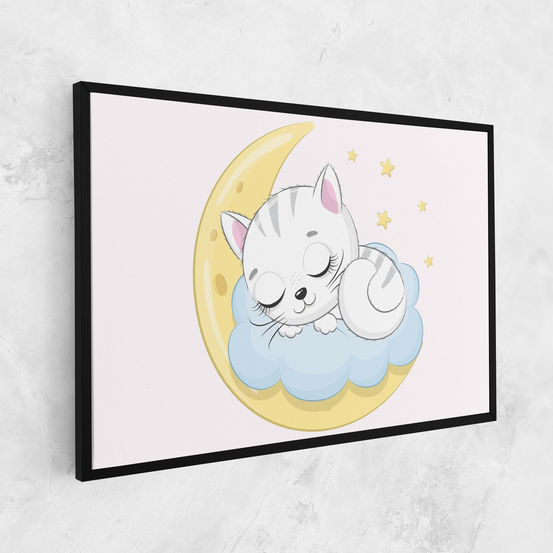 Vászonkép Moon Cat Sleeping mockup 1