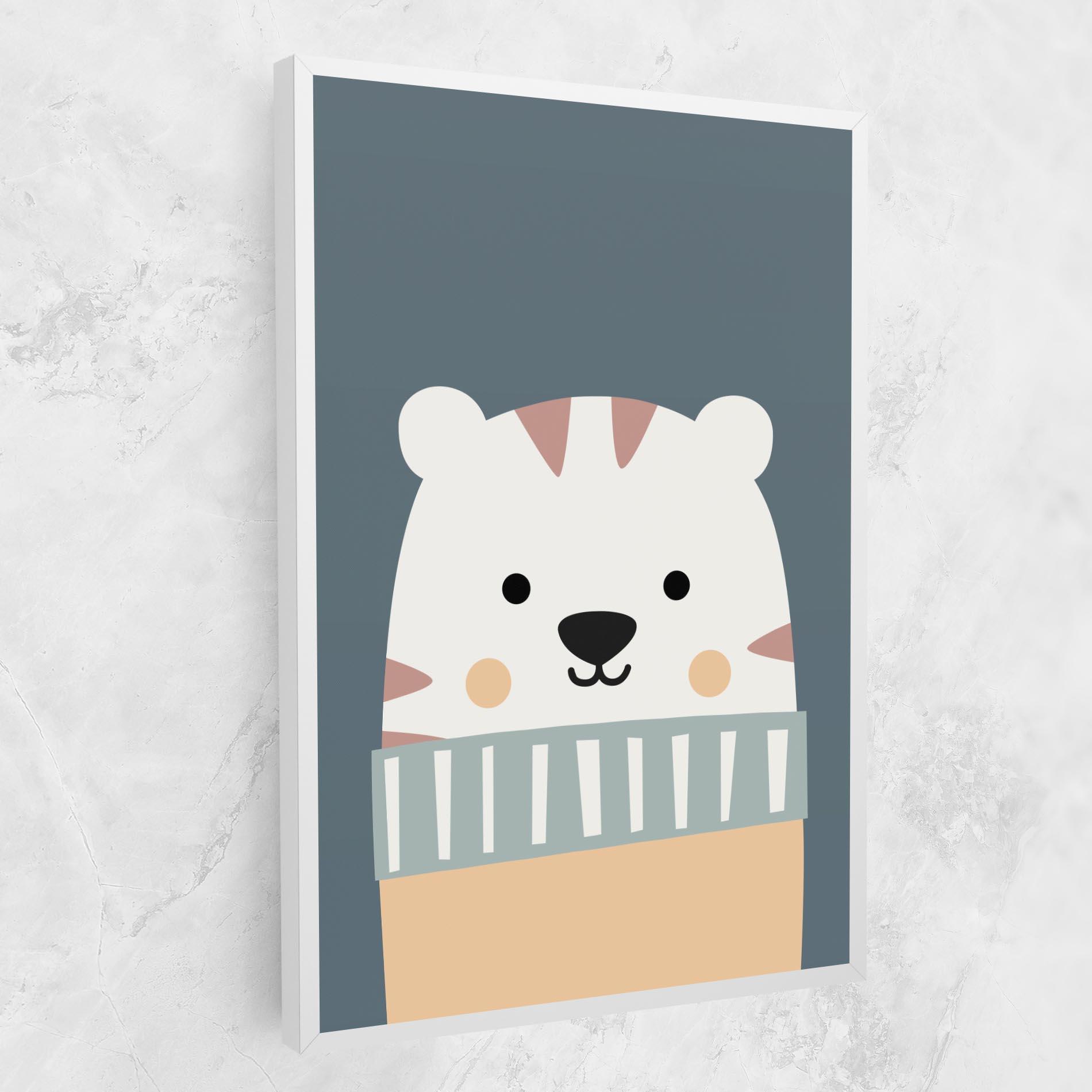 Vászonkép Cute White Tiger mockup 1