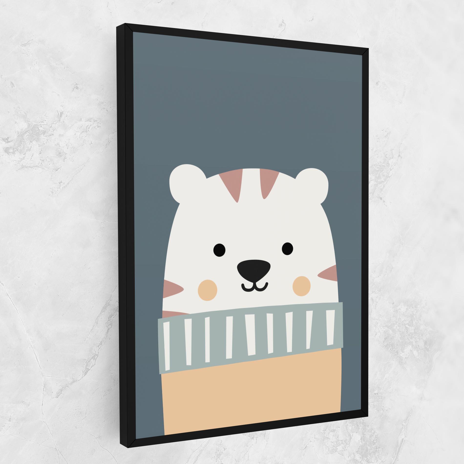 Vászonkép Cute White Tiger mockup 1