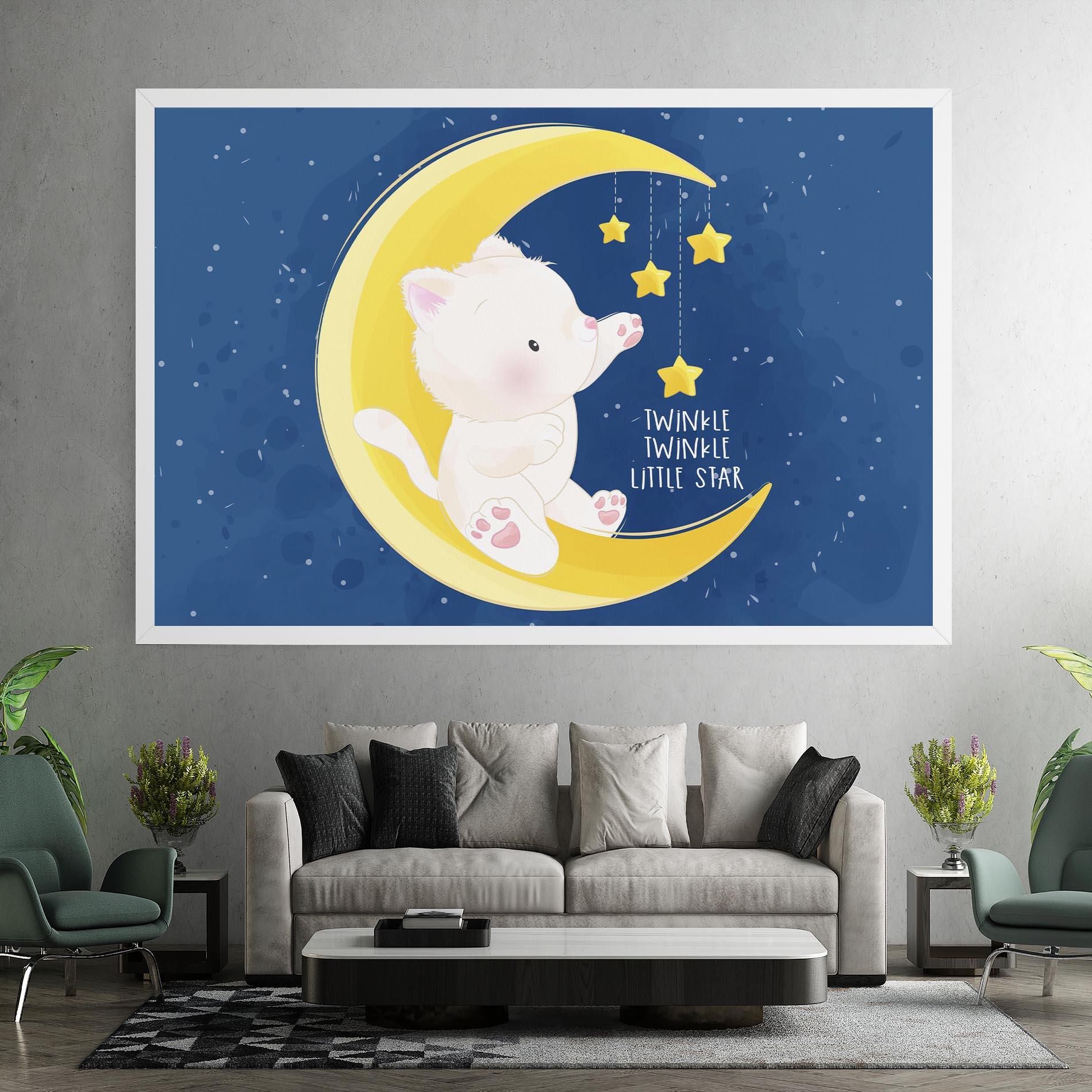 Vászonkép Cat Moon Star mockup 7