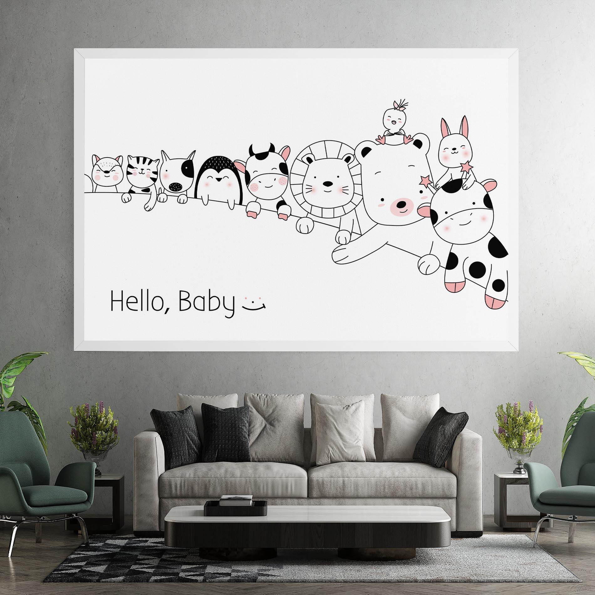 Vászonkép Hello Baby mockup 7