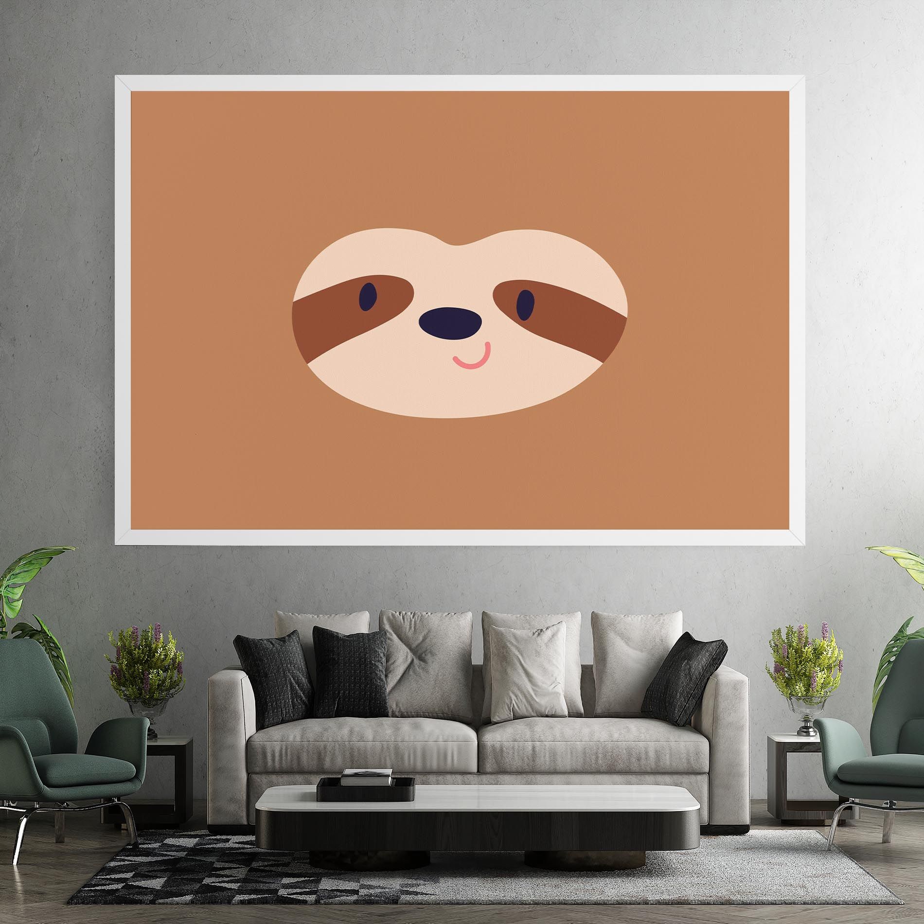 Sloth Face Portrait mockup 7