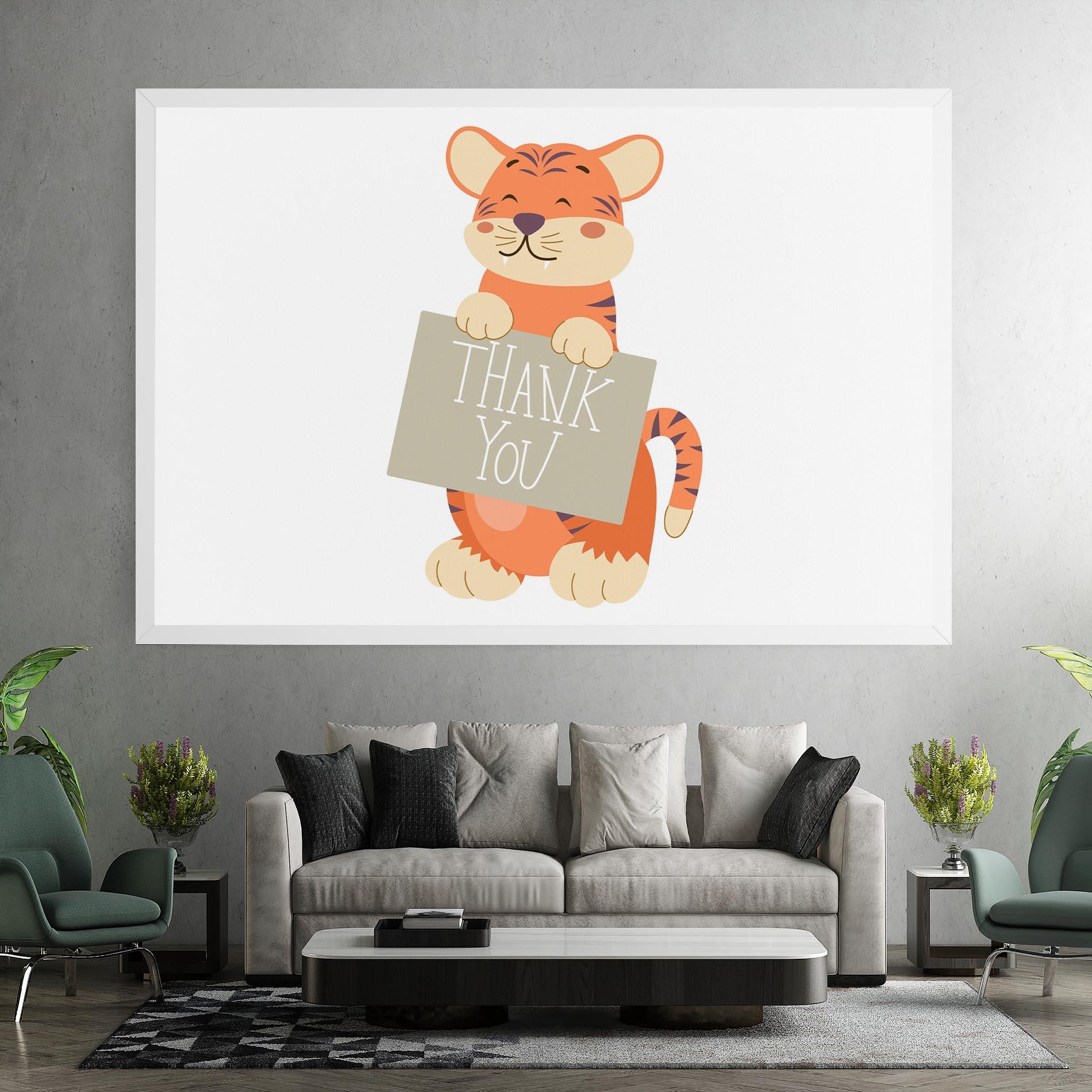 Vászonkép Tiger Thank U mockup 7