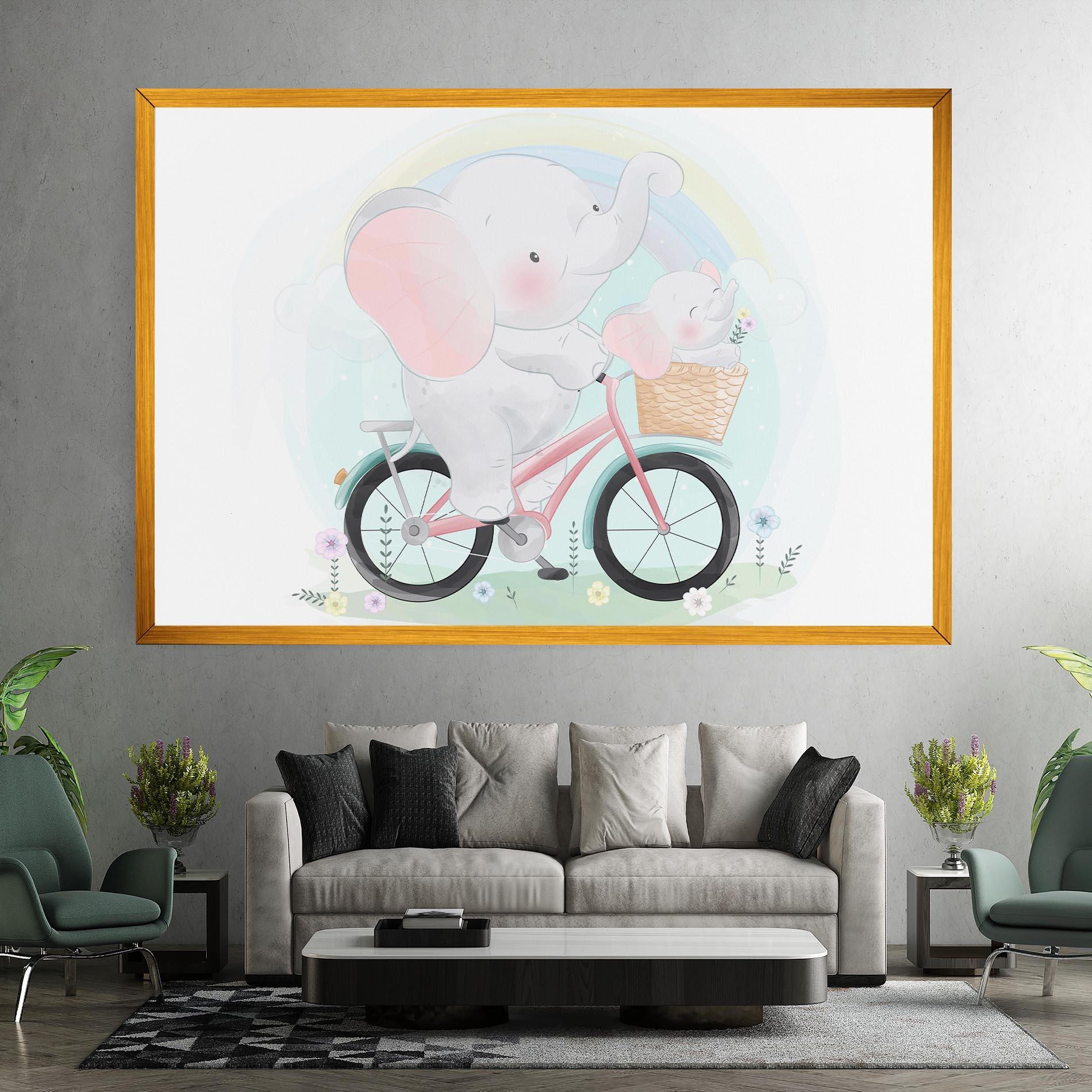 Vászonkép Elephant Bike mockup 7